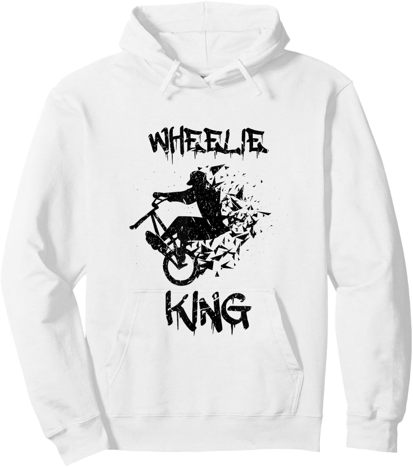 Wheelie King BMX Biker Hoodie - Hoodie | White