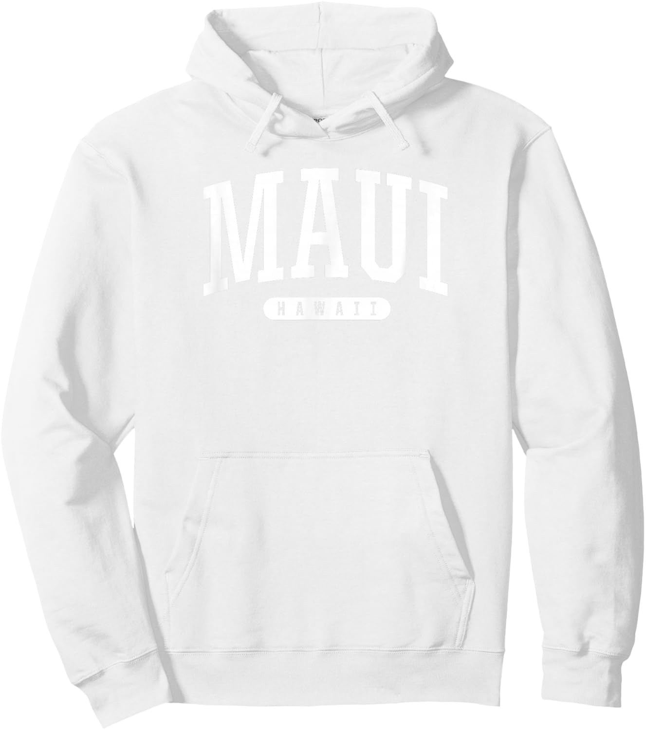 College Style Maui Hawaii Souvenir Gift Hoodie - Hoodie | White