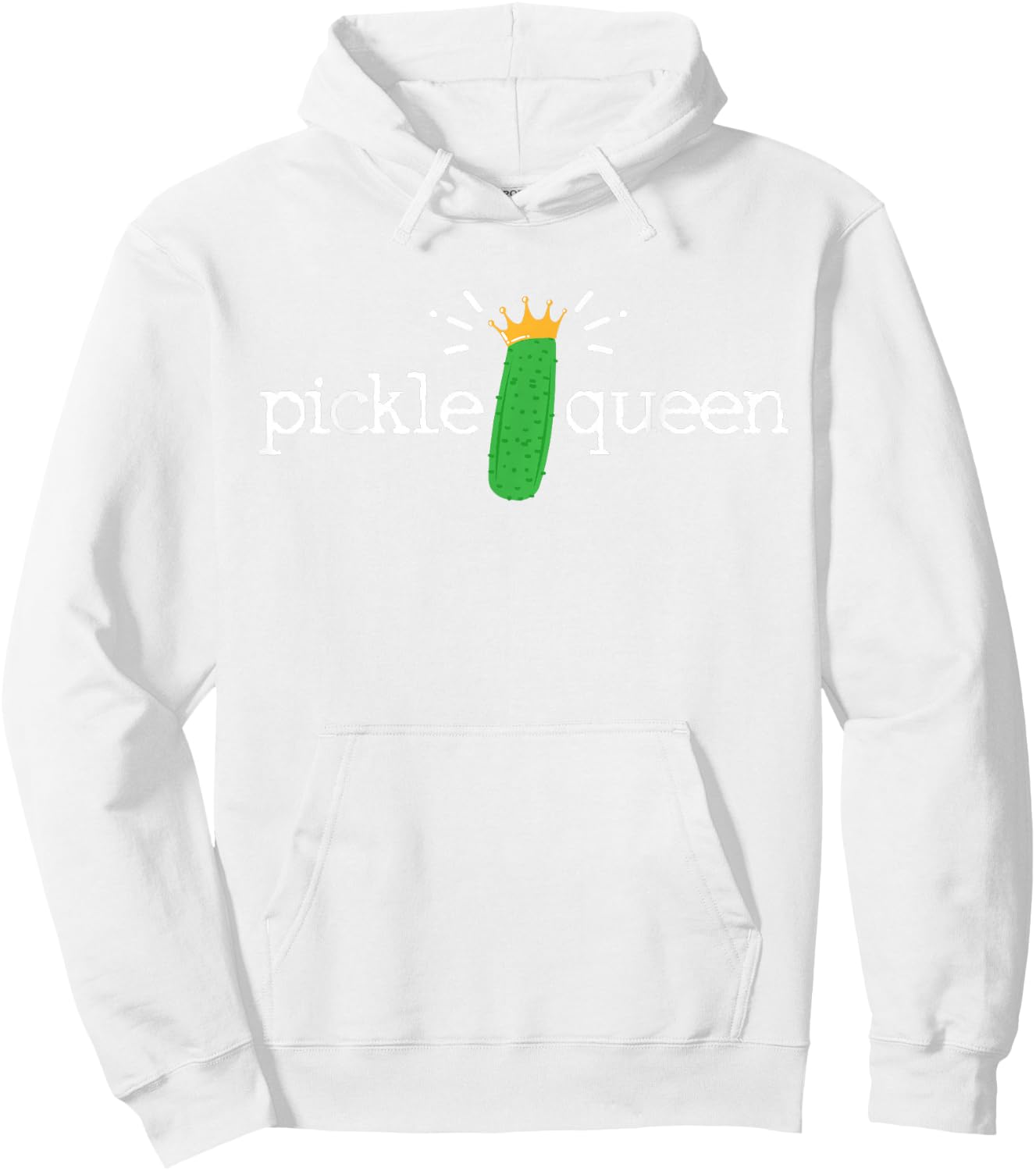 Pickle Queen Cucumber Vegetable Vegan Gift Shirt Hoodie - Hoodie | White