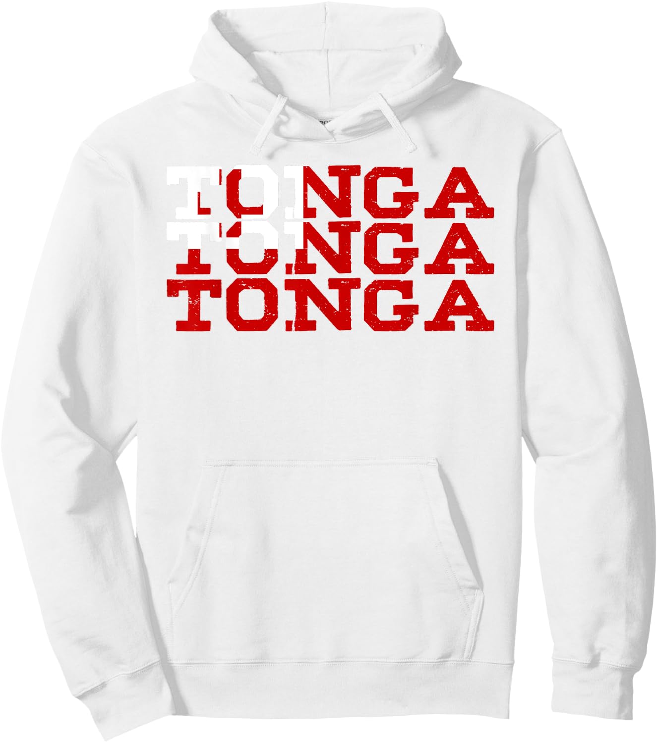 TONGA | Tongan Flag Sports Lovers Hoodie - Hoodie | White