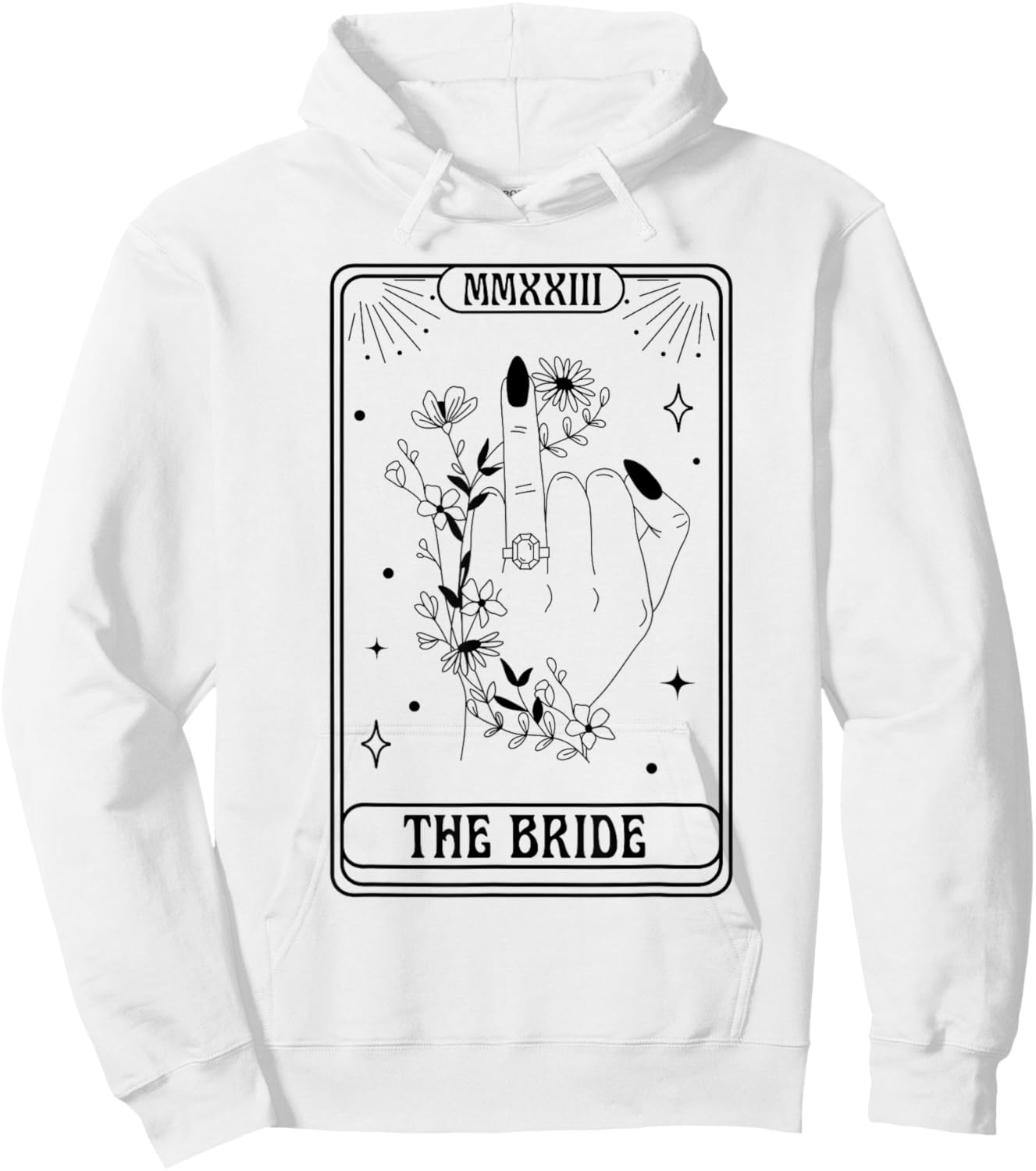 The Bride Gothic Bachelorette Spooky Season Matching Hoodie - Hoodie | White