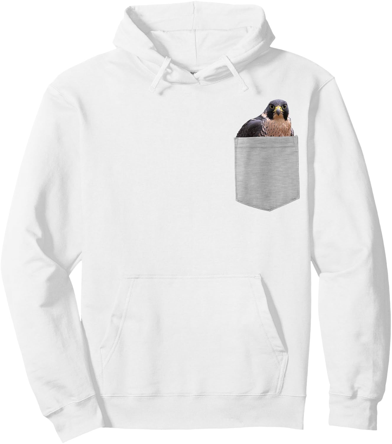 Animal in Your Pocket Peregrine Falcon (Falco peregrinus) Hoodie - Hoodie | White