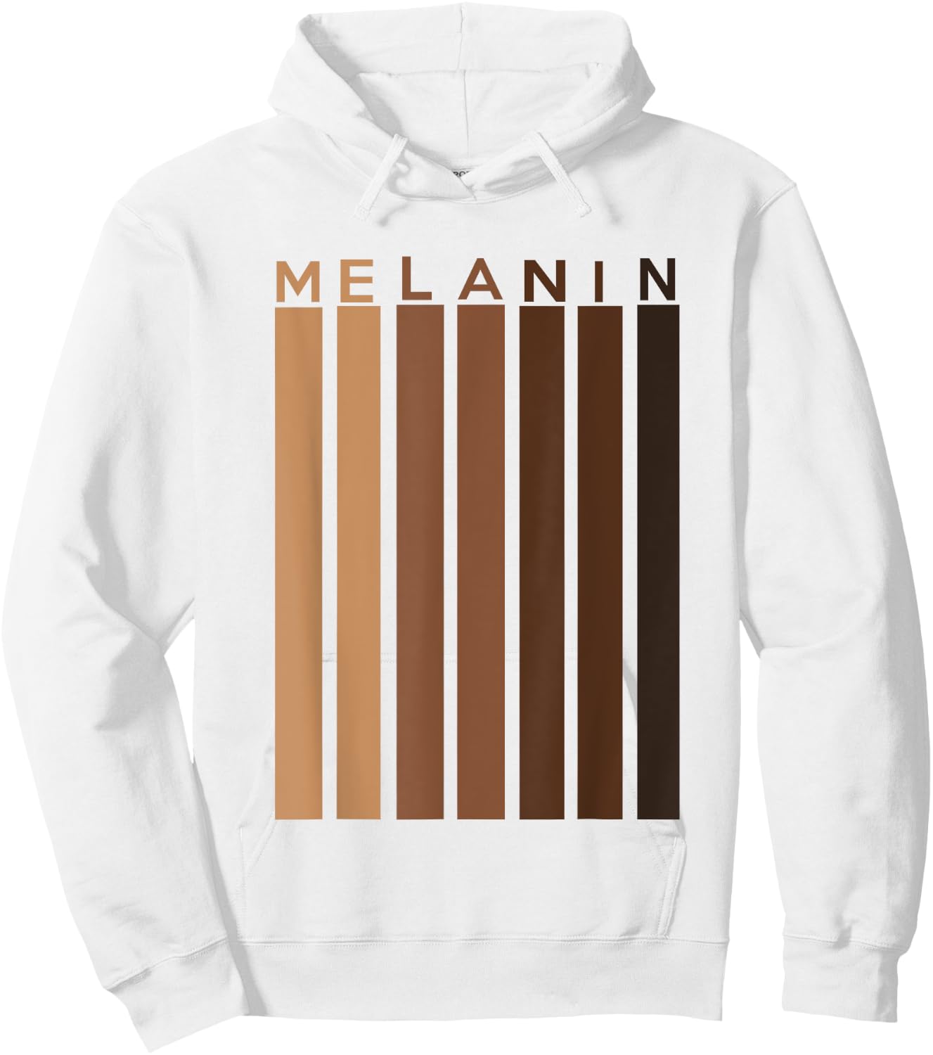 Oheneba: Melanin Shades Black Pride Afro Queen King Hoodie - Hoodie | White