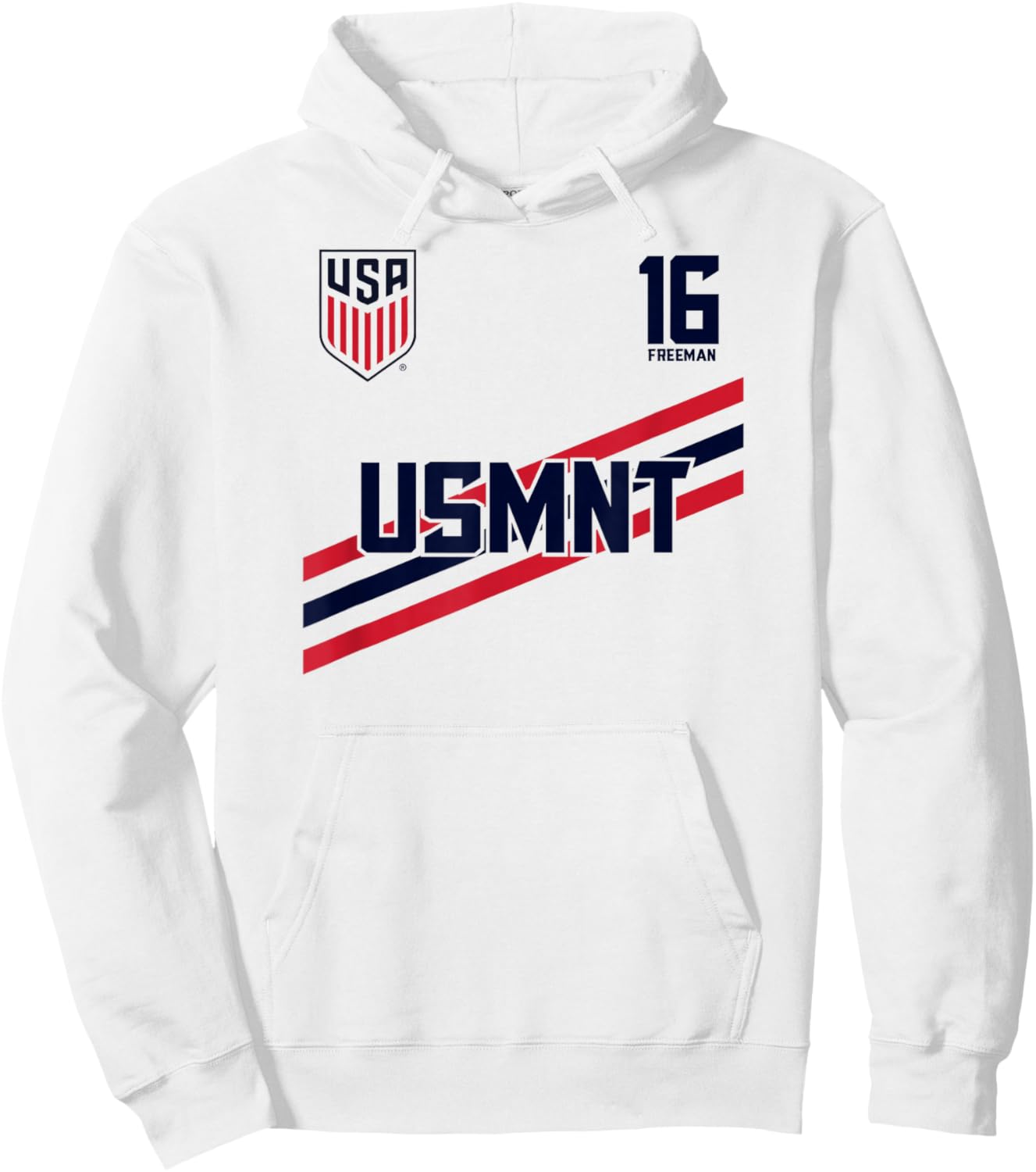 Alex Freeman 16 White USMNT Officially Licensed Hoodie - Hoodie | White