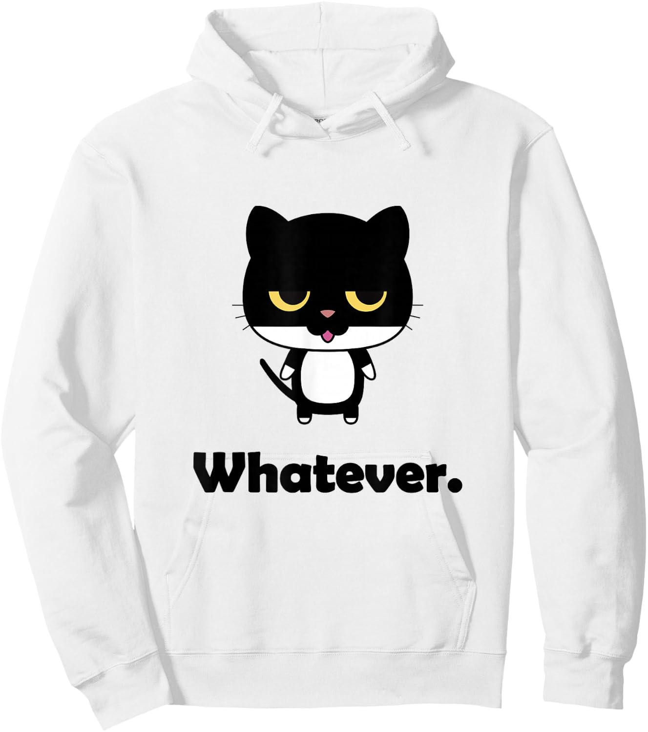 Cat Whatever Funny Graphic Gift Hoodie - Hoodie | White