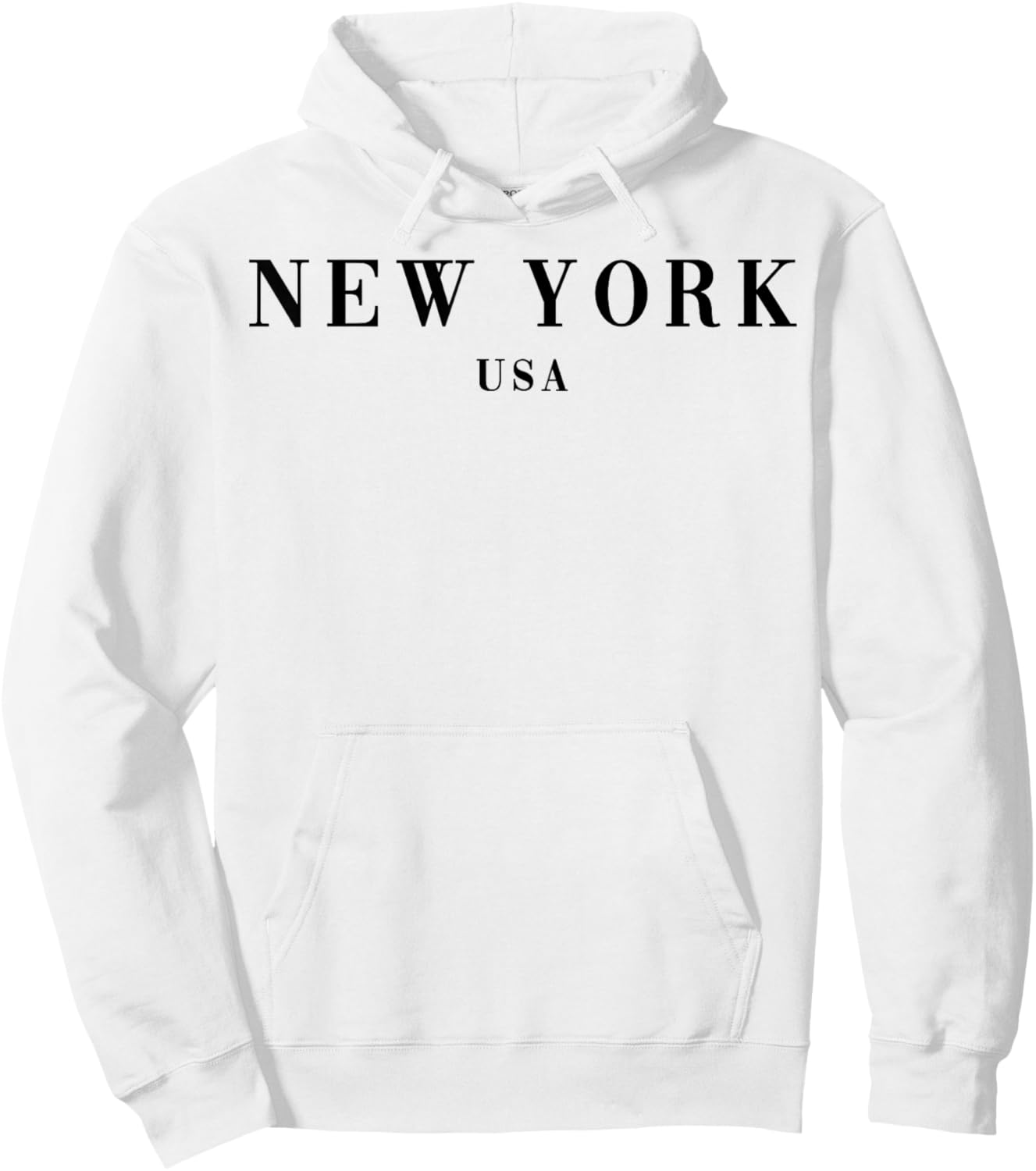 New York USA Chic Trendy Elegant Luxe Modern Sleek Stylish Hoodie - Hoodie | White
