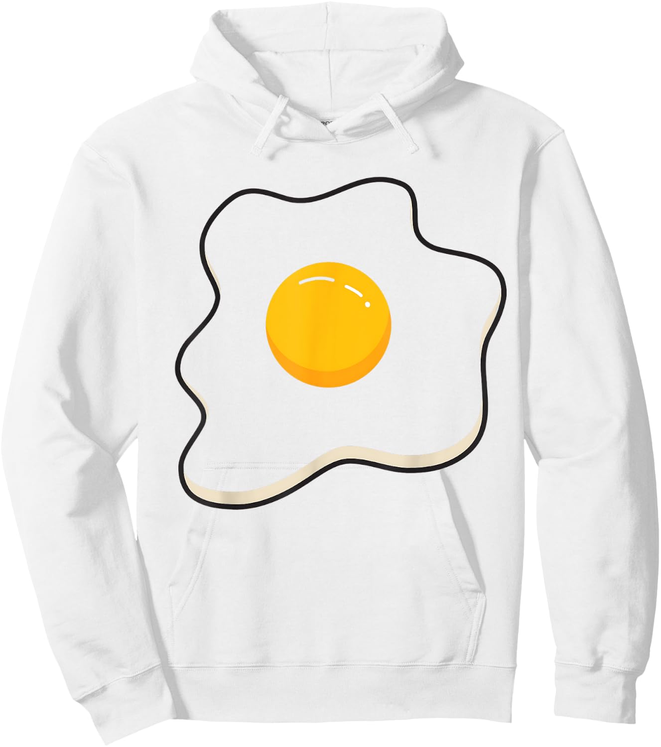 Funny Egg Halloween Costume PRETEND I'M AN EGG White Yellow Hoodie - Hoodie | White