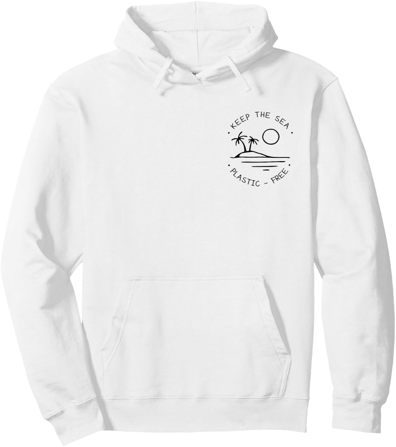 Keep The Sea Plastic Free Ocean Lover Hoodie - Hoodie | White