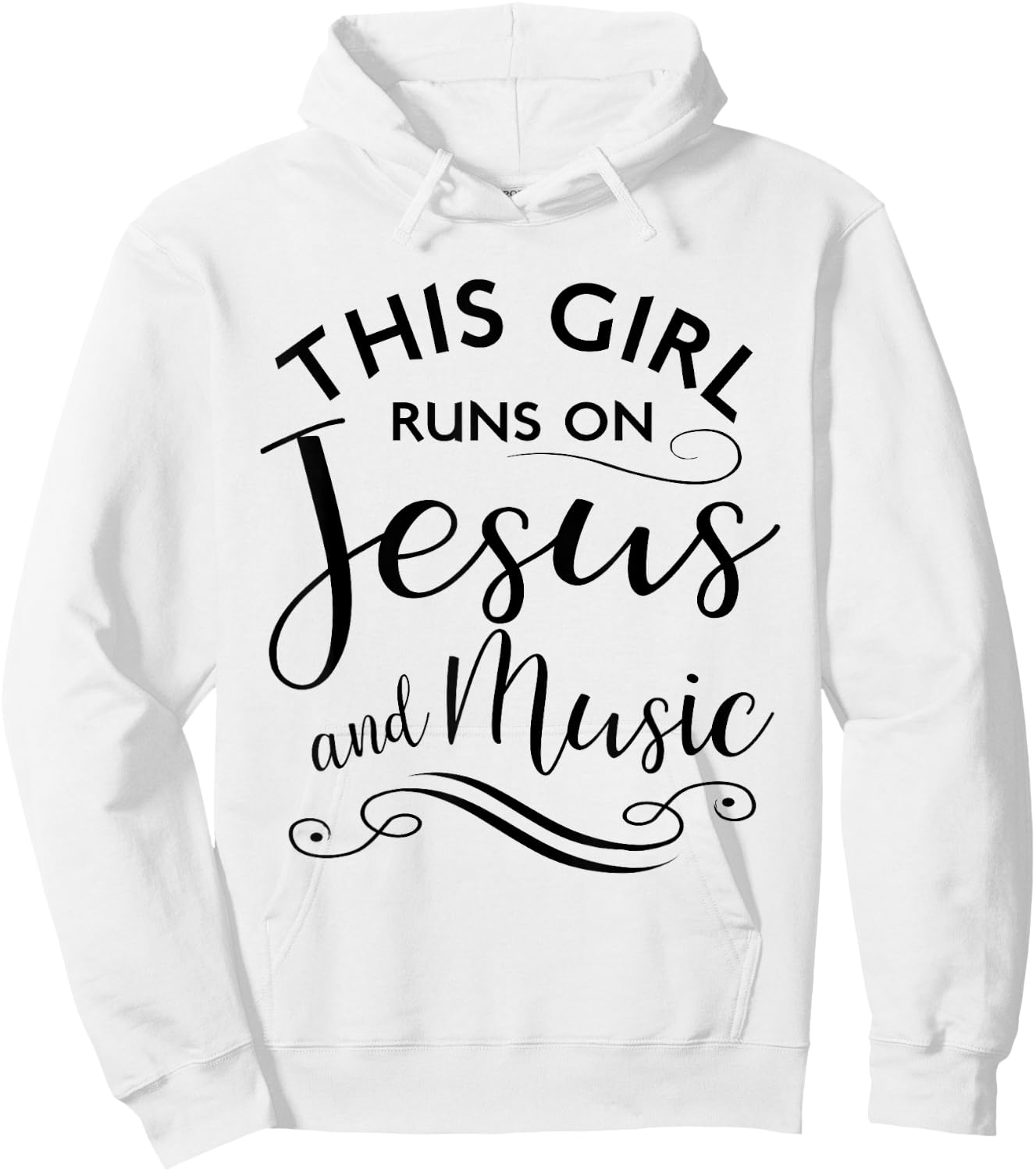 This Girl Runs On Jesus And Music Musician Christian Gift Hoodie - Hoodie | White