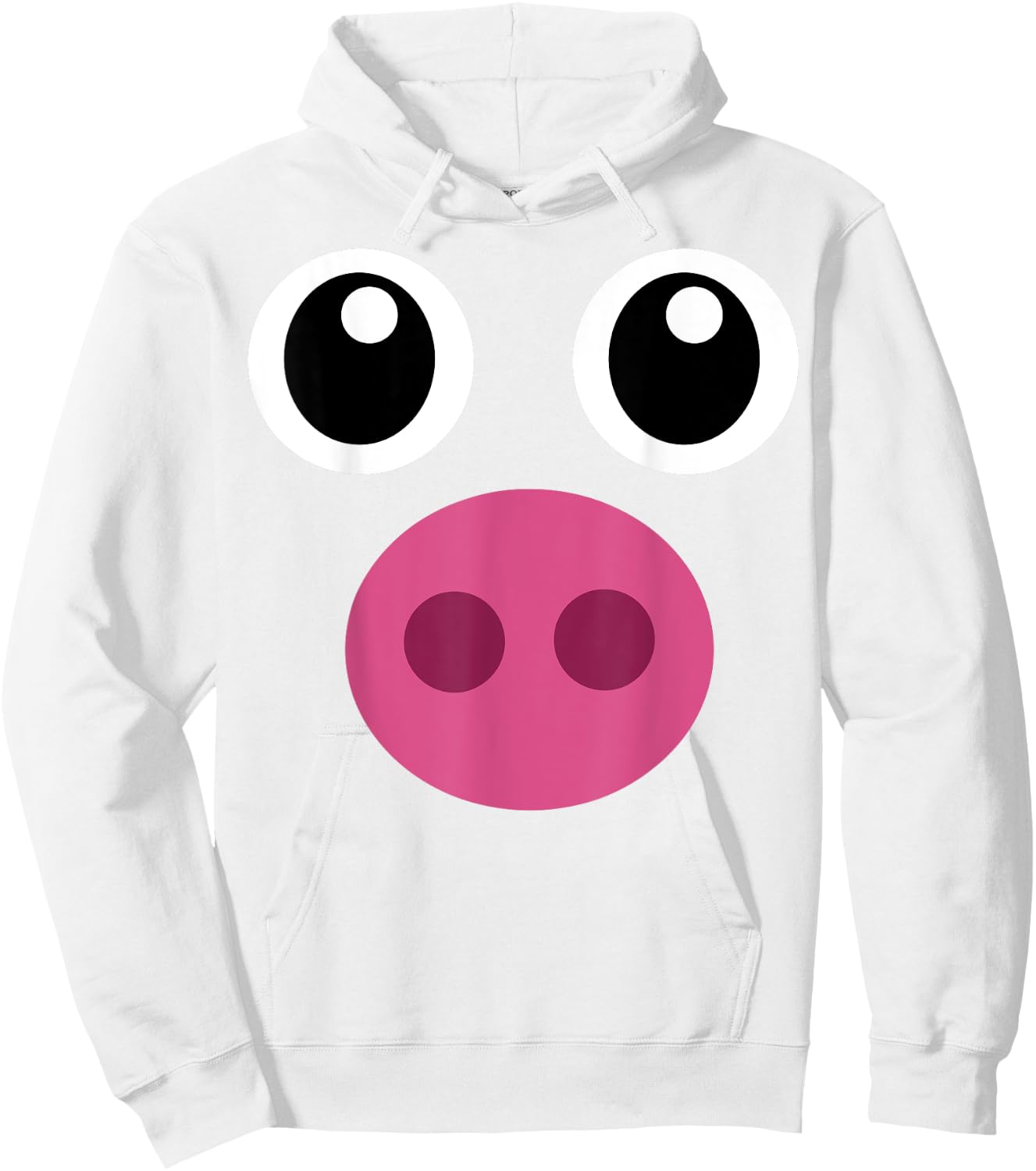 Funny Pig Face Shirt Swine Halloween Costume Gift Hoodie - Hoodie | White