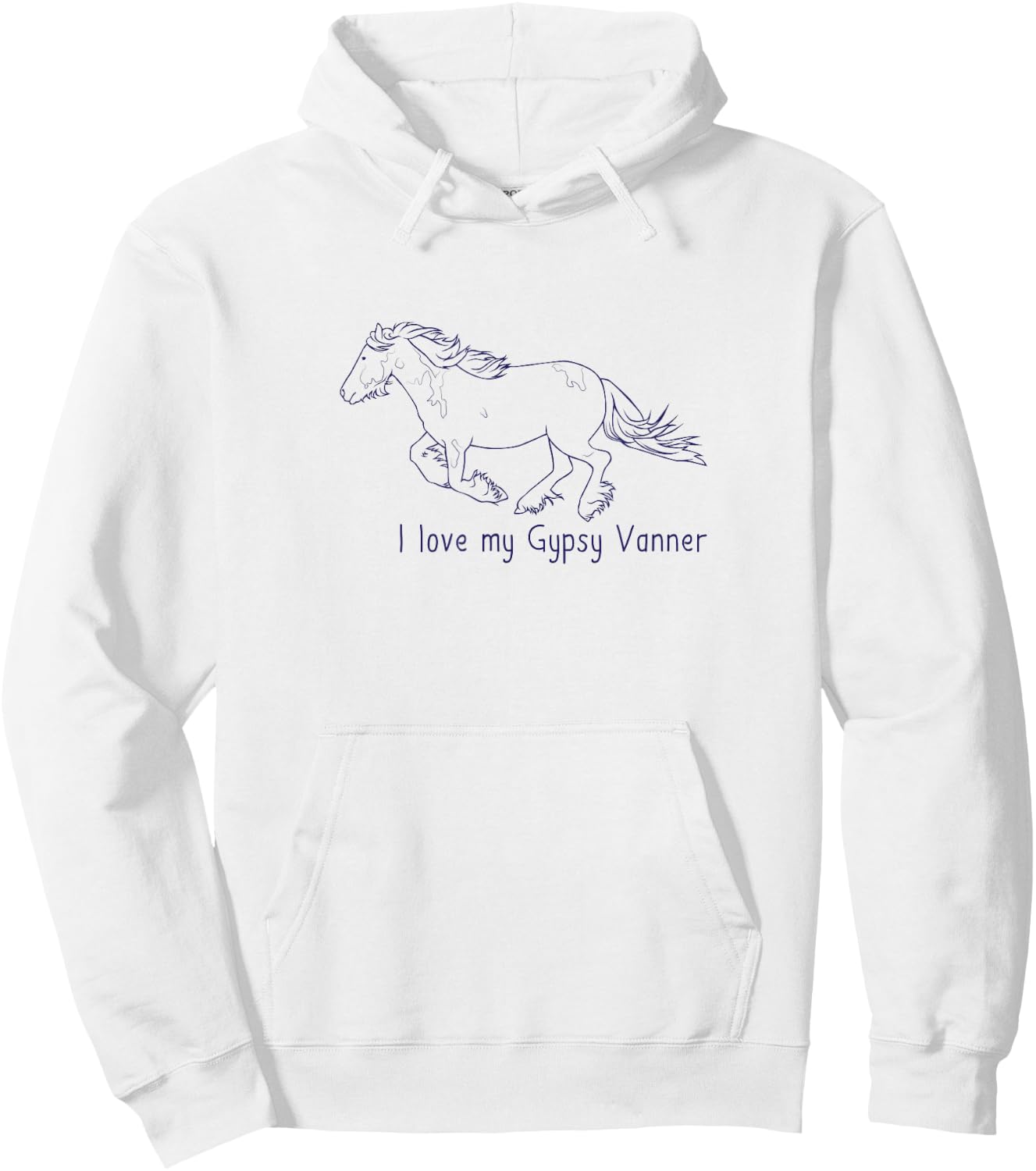 I Love My Gypsy Vanner | Horse Love Riding Dressage Hoodie - Hoodie | White