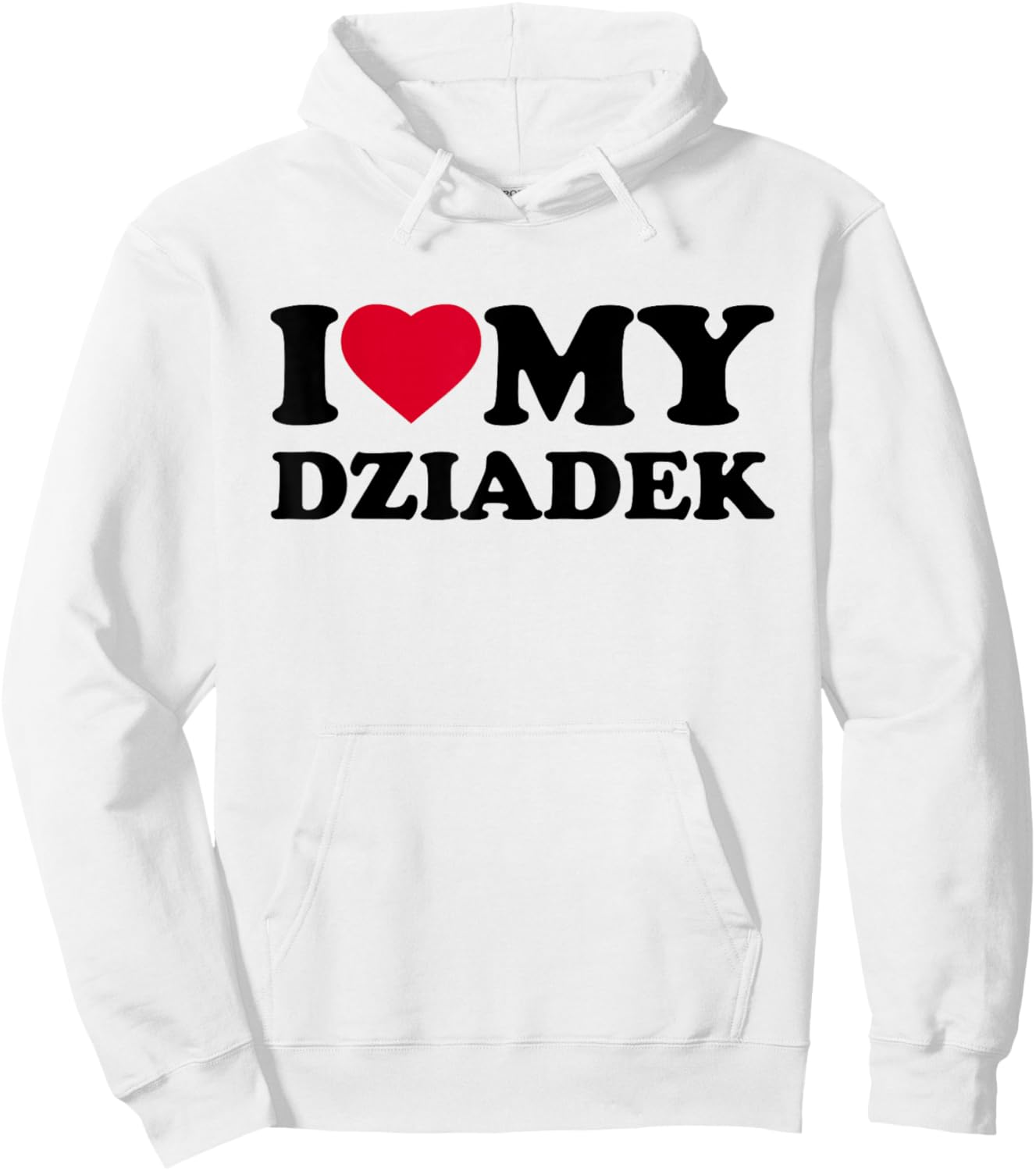 I Love My Dziadek Heart Family Grandpa Hoodie - Hoodie | White