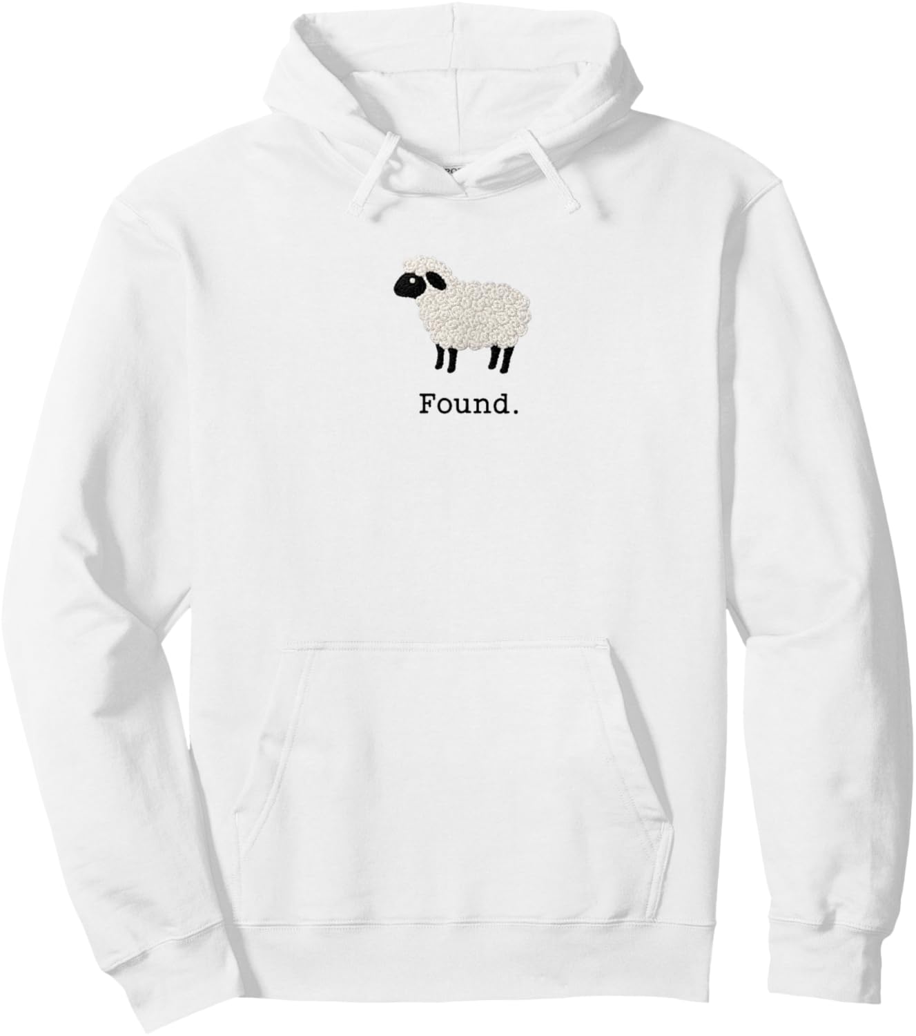 Found Sheep Psalm 23 Christian Faith Lamb Minimalist Hoodie - Hoodie | White