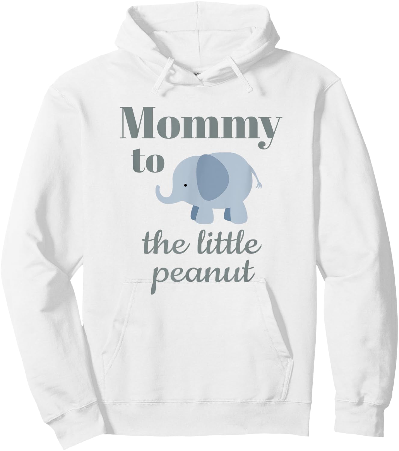 Matching Baby Shower Couples Shirt Elephant Mommy Peanut Hoodie - Hoodie | White