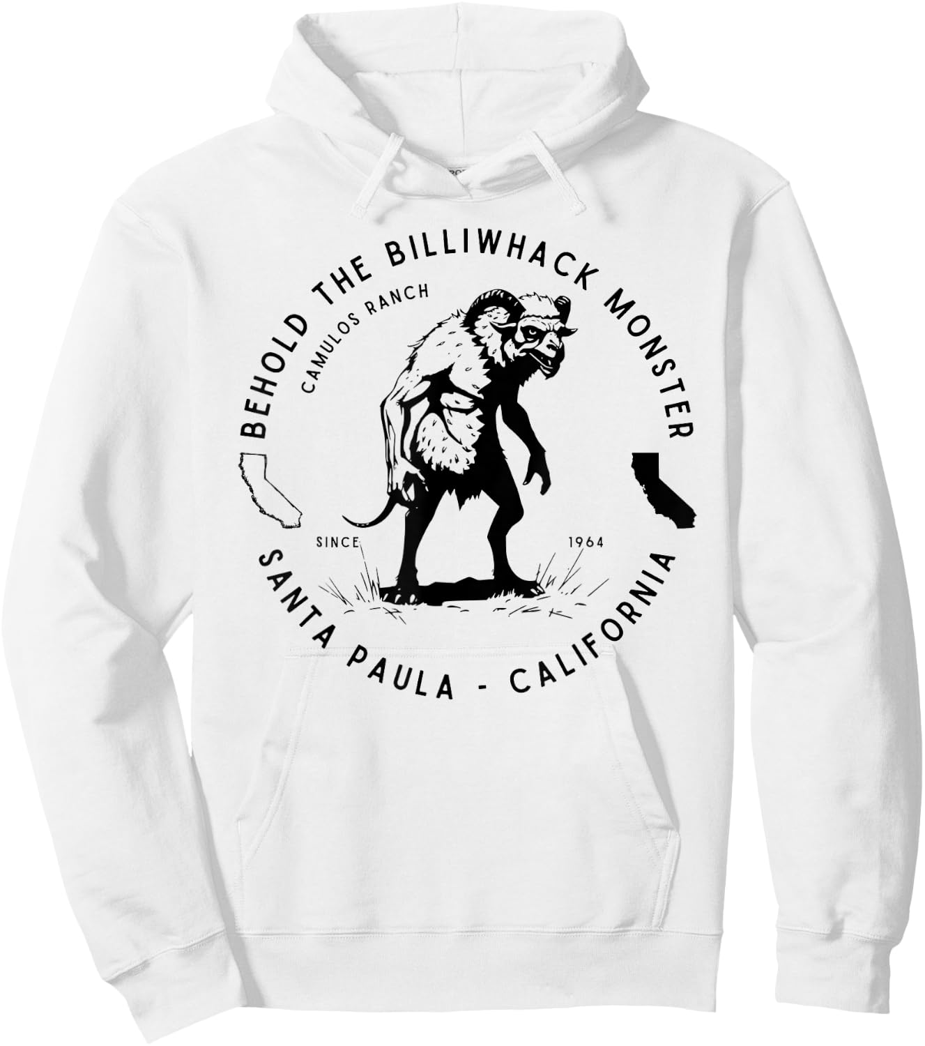 Behold the Billiwhack Monster Santa Paula CA Famous Cryptid Hoodie - Hoodie | White