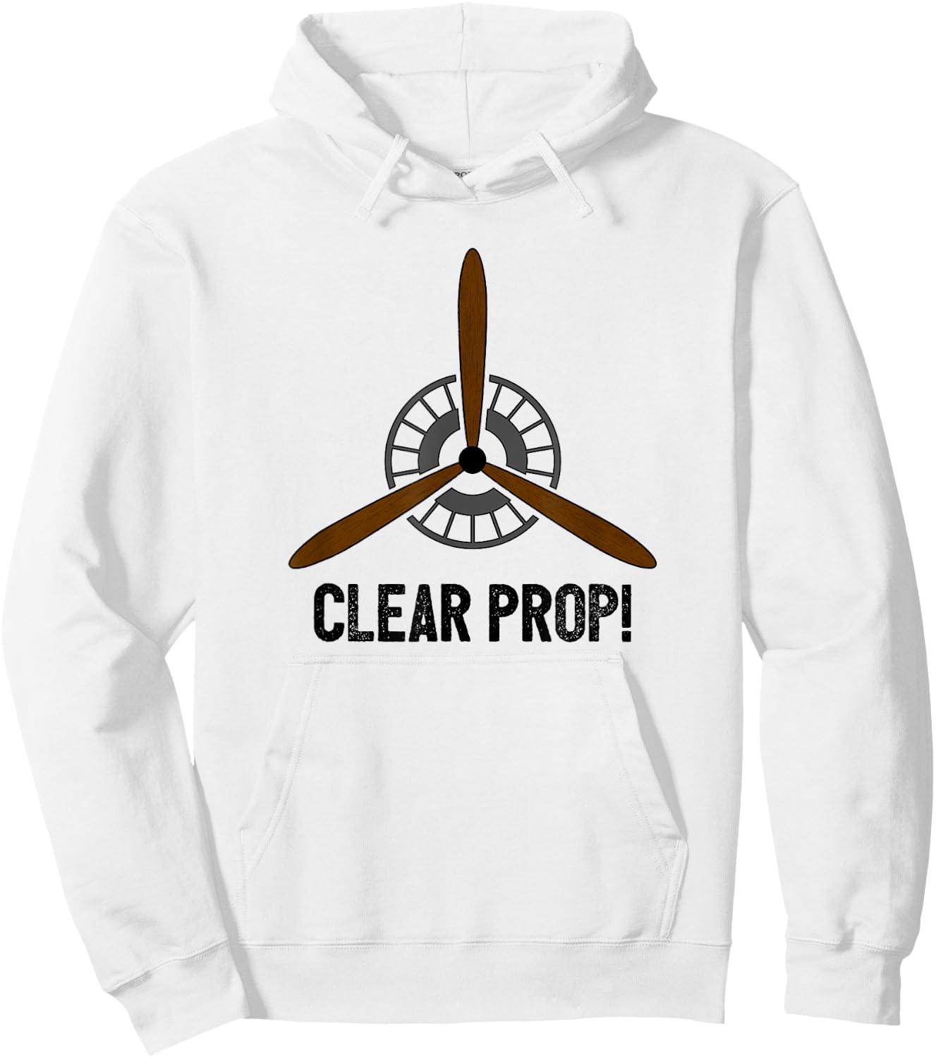 Clear Prop Aviation Airplane Pilot Propeller Hoodie - Hoodie | White