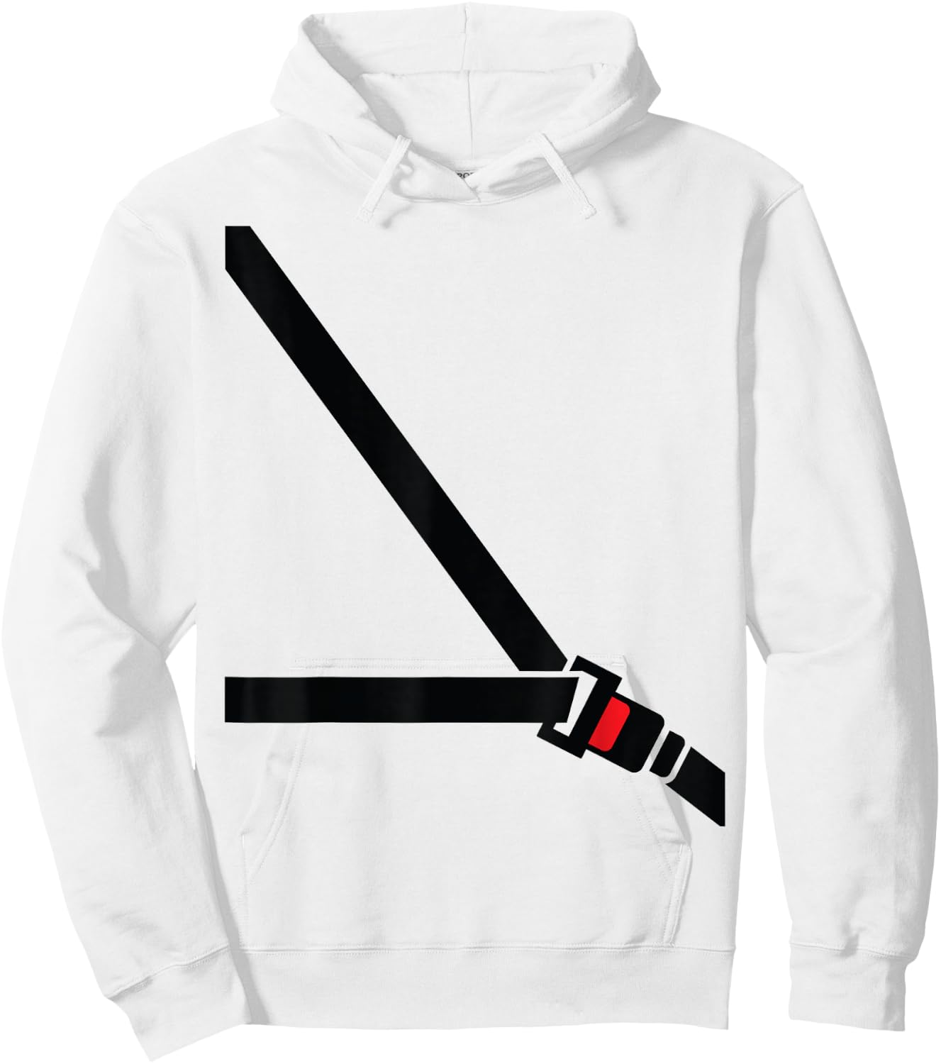Seat Belt Shirt - Funny Fake Seatbelt - Passenger Hoodie - Hoodie | White