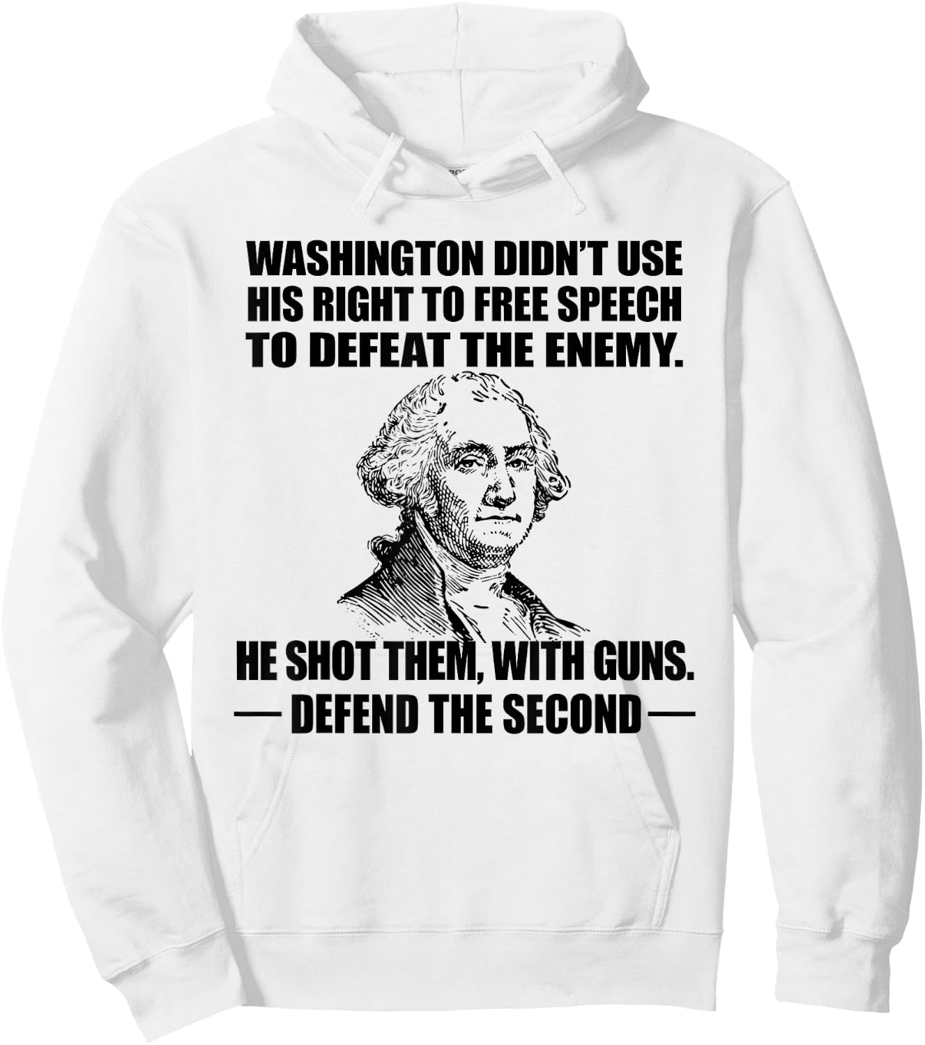 2ND AMENDMENT RIGHTS Shirt, George Washington Love Guns Hoodie - Hoodie | White