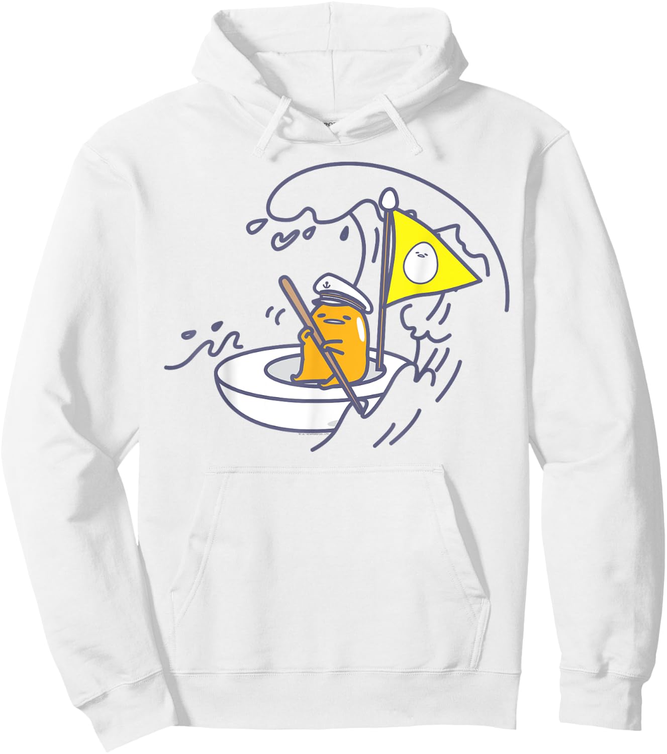 Gudetama The Lazy Egg Sail Away Shirt Hoodie - Hoodie | White