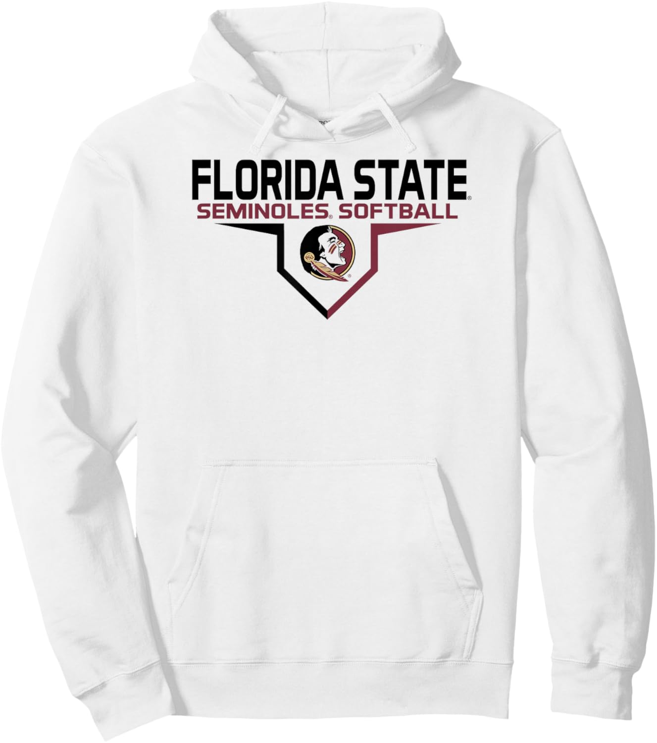 Florida State Seminoles Softball Plate White Hoodie - Hoodie | White