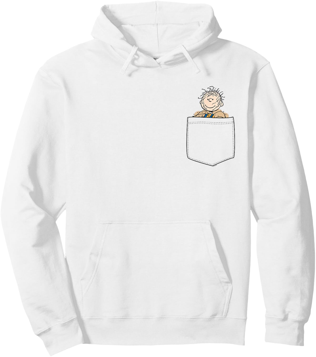 Peanuts Snoopy Pig Pen Faux Pocket Hoodie - Hoodie | White
