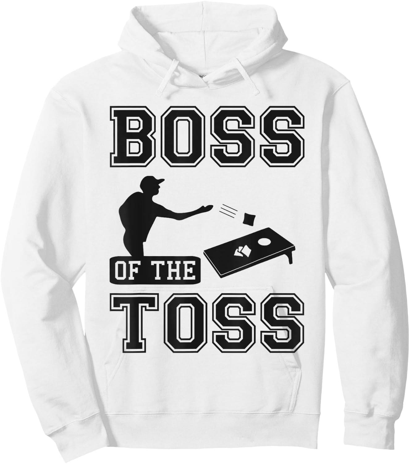 Boss Of The Toss Cornhole Game Tailgating Cornholer Hoodie - Hoodie | White