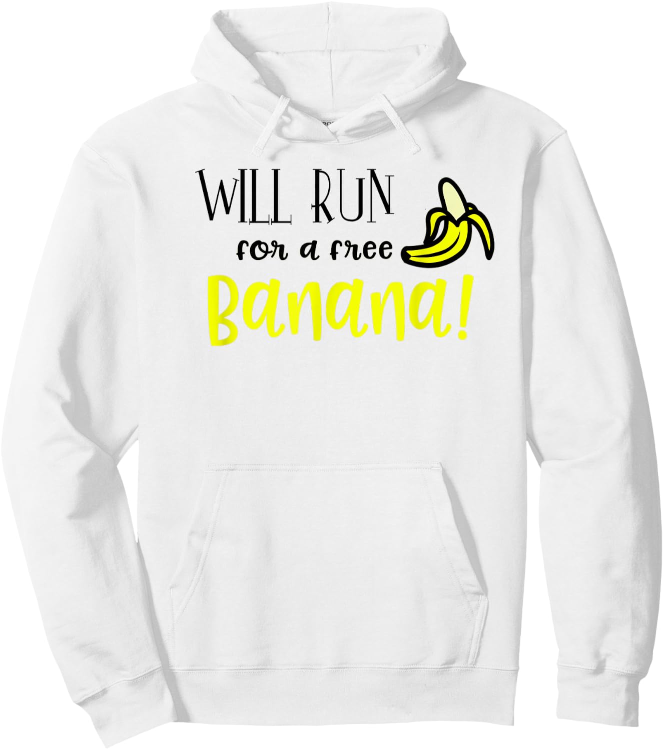 Marathon Funny Motivation I Running Banana gift Hoodie - Hoodie | White