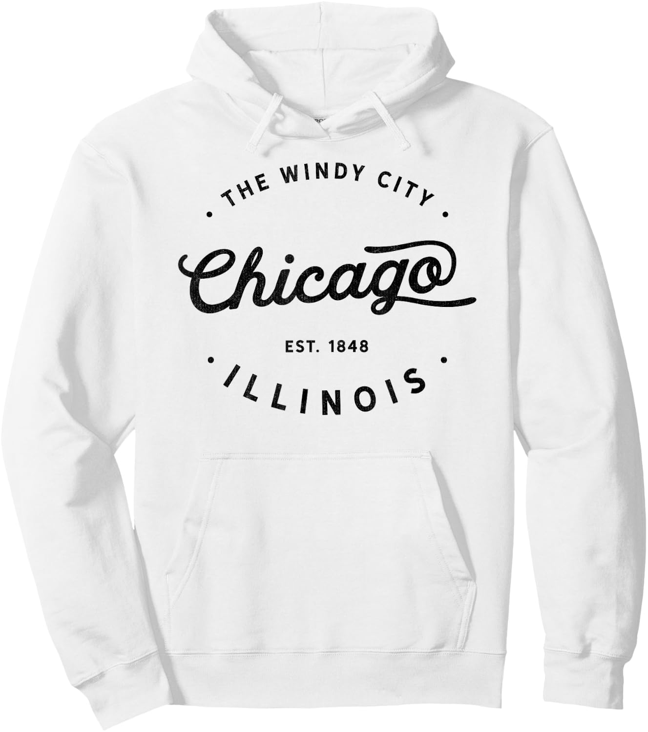 Classic Vintage Retro Chicago Illinois Windy City USA Gift Hoodie - Hoodie | White