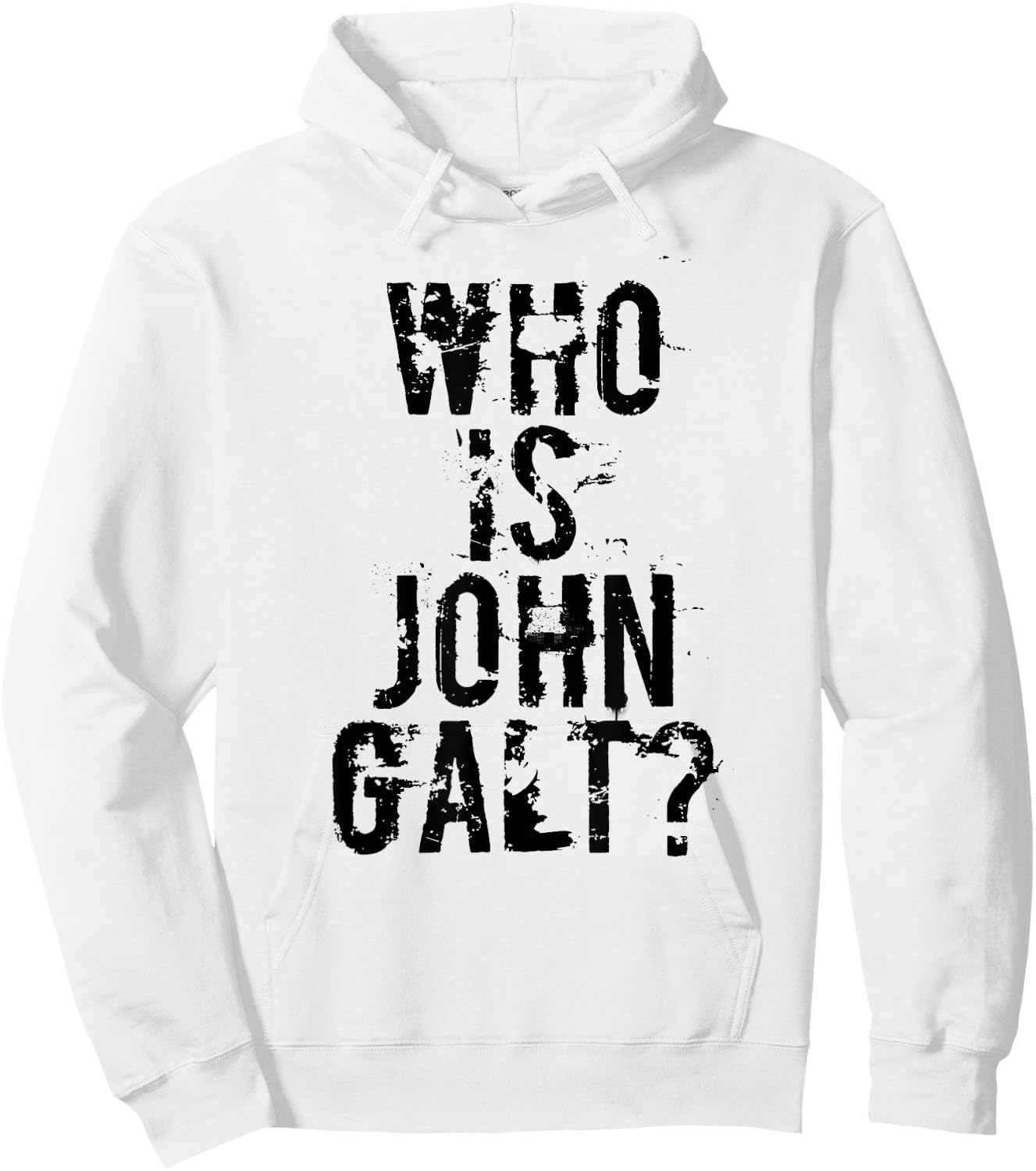 Who is John Galt T Shirt Hoodie - Hoodie | White