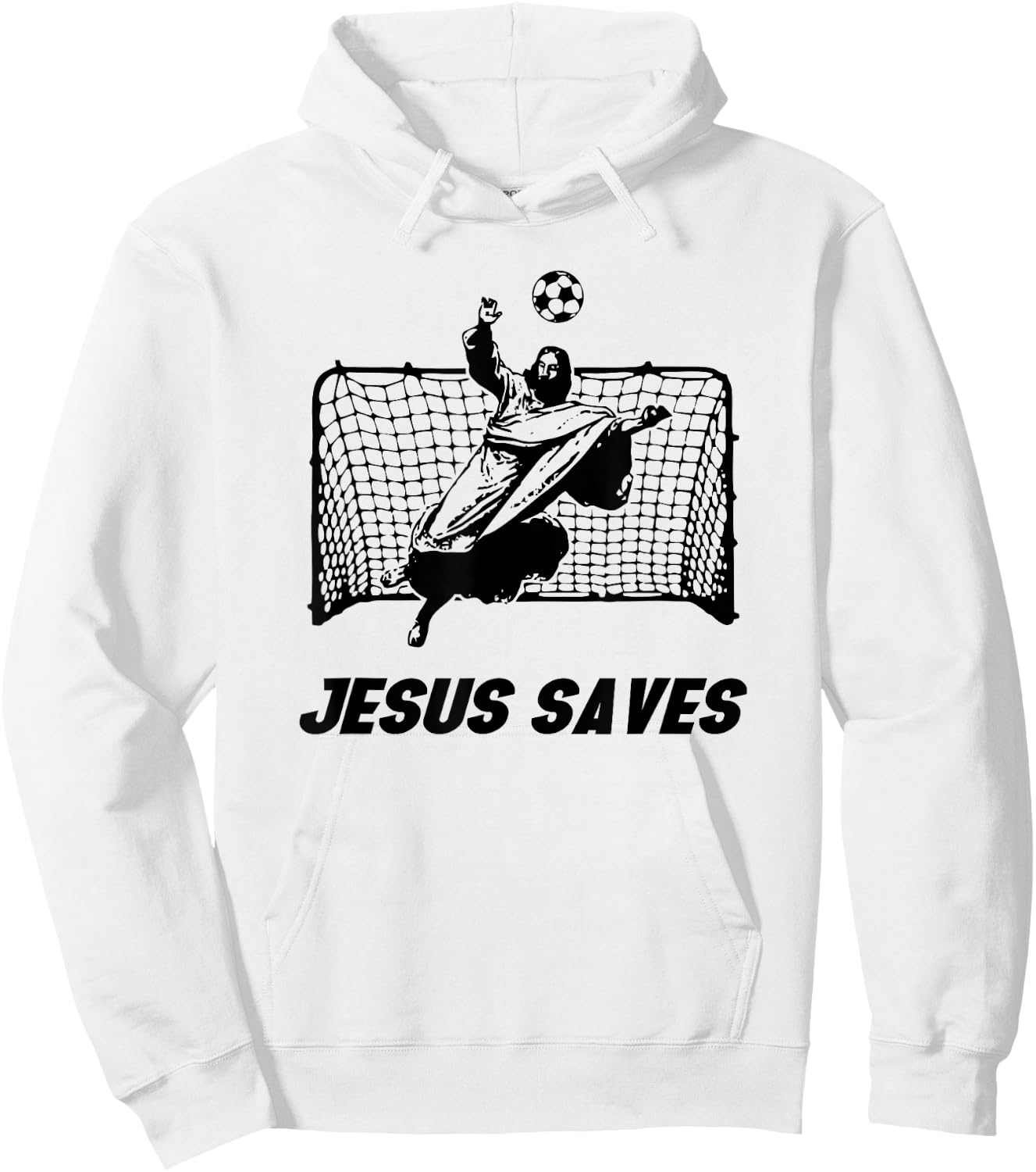 Jesus Saves | Jesus Saved Soccer goalie Hoodie - Hoodie | White