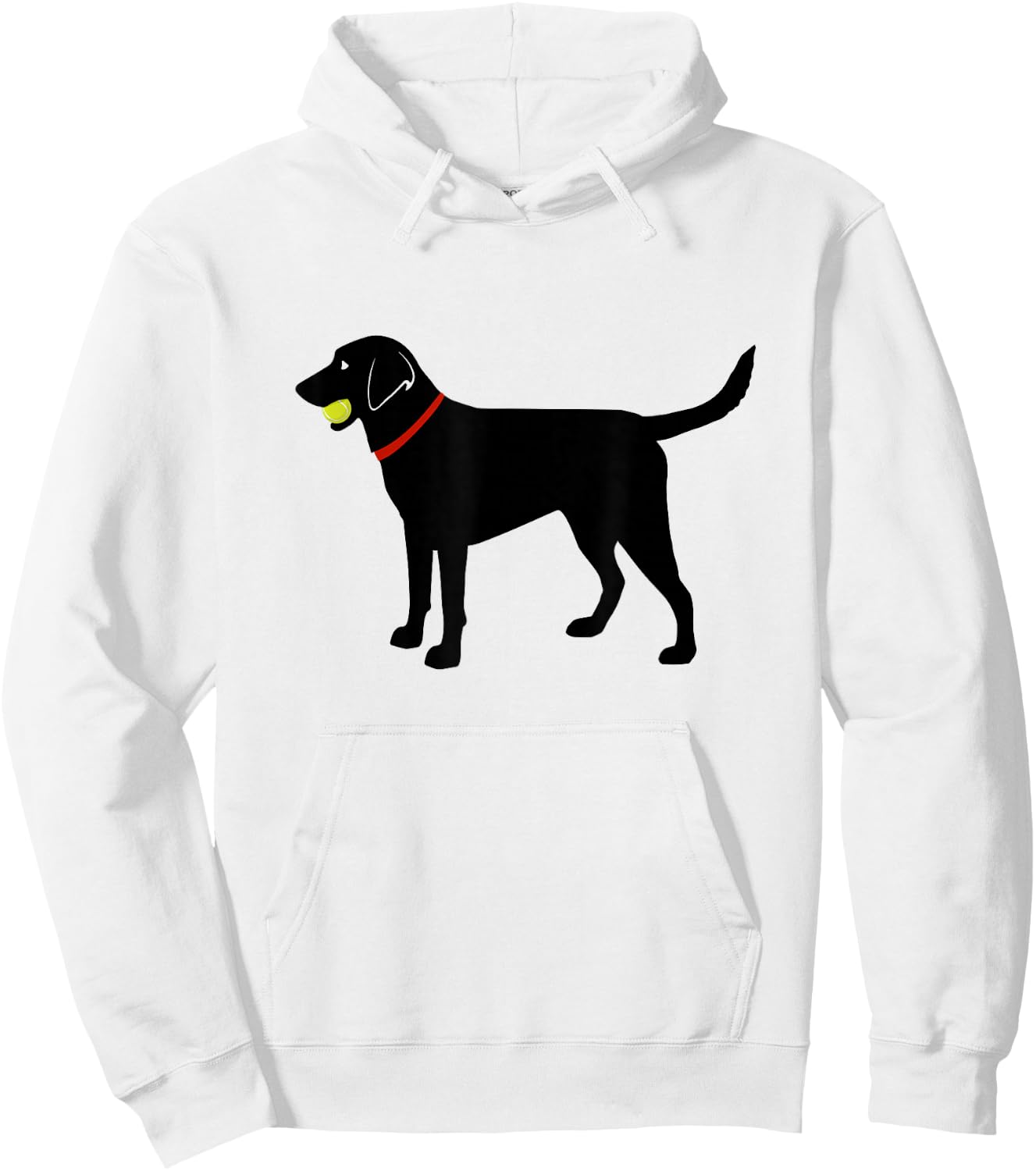 Labrador Retriever Fetch Black Lab Play Ball Hoodie - Hoodie | White