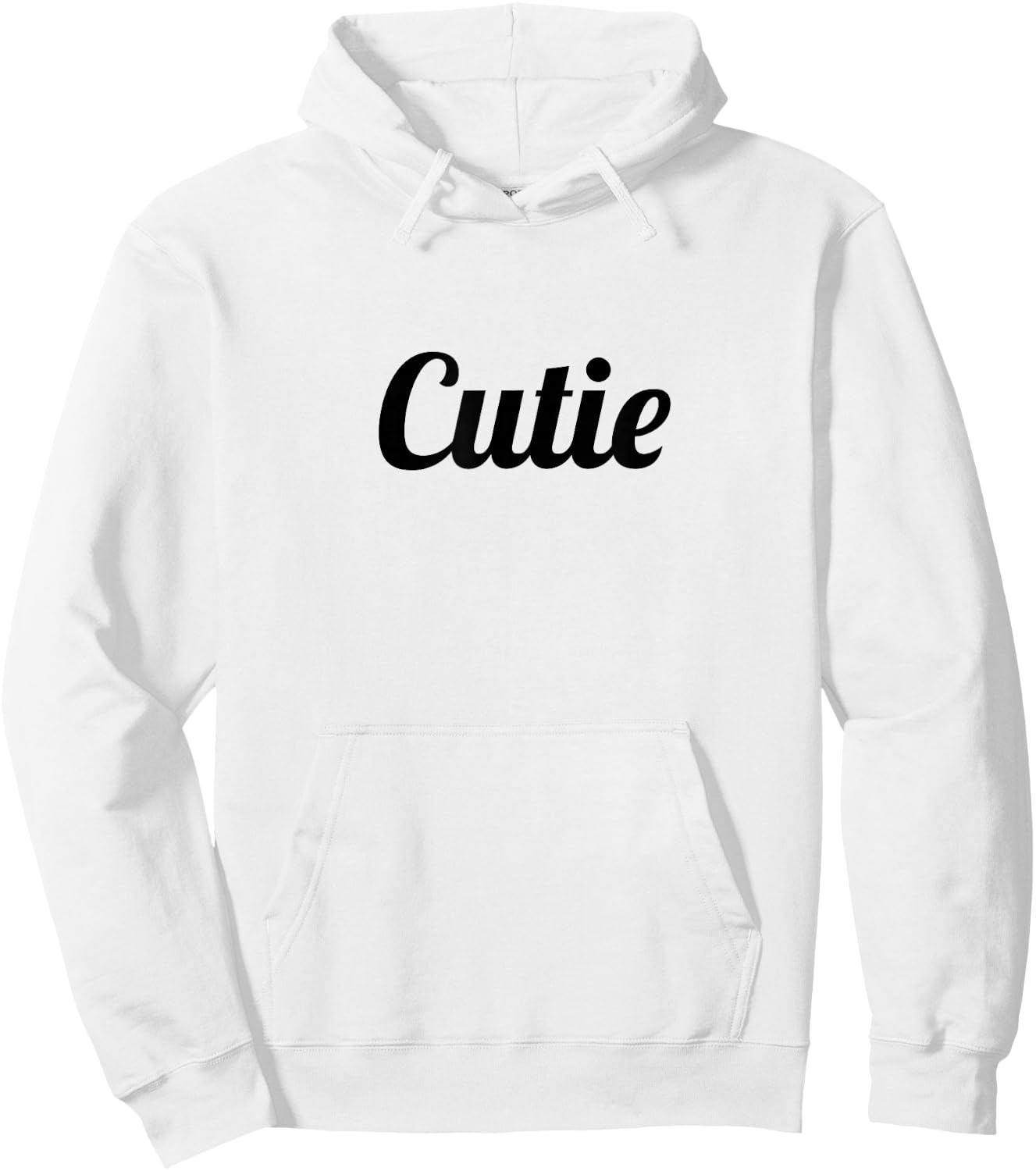 that says the Word - Cutie - on it | Gift - Cute Hoodie - Hoodie | White