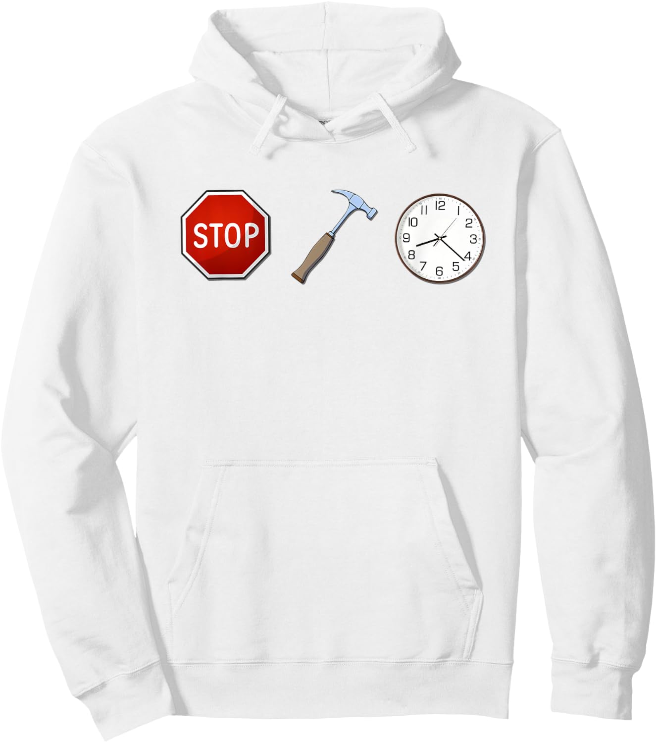 Stop Hammer Time - Funny Hoodie - Hoodie | White