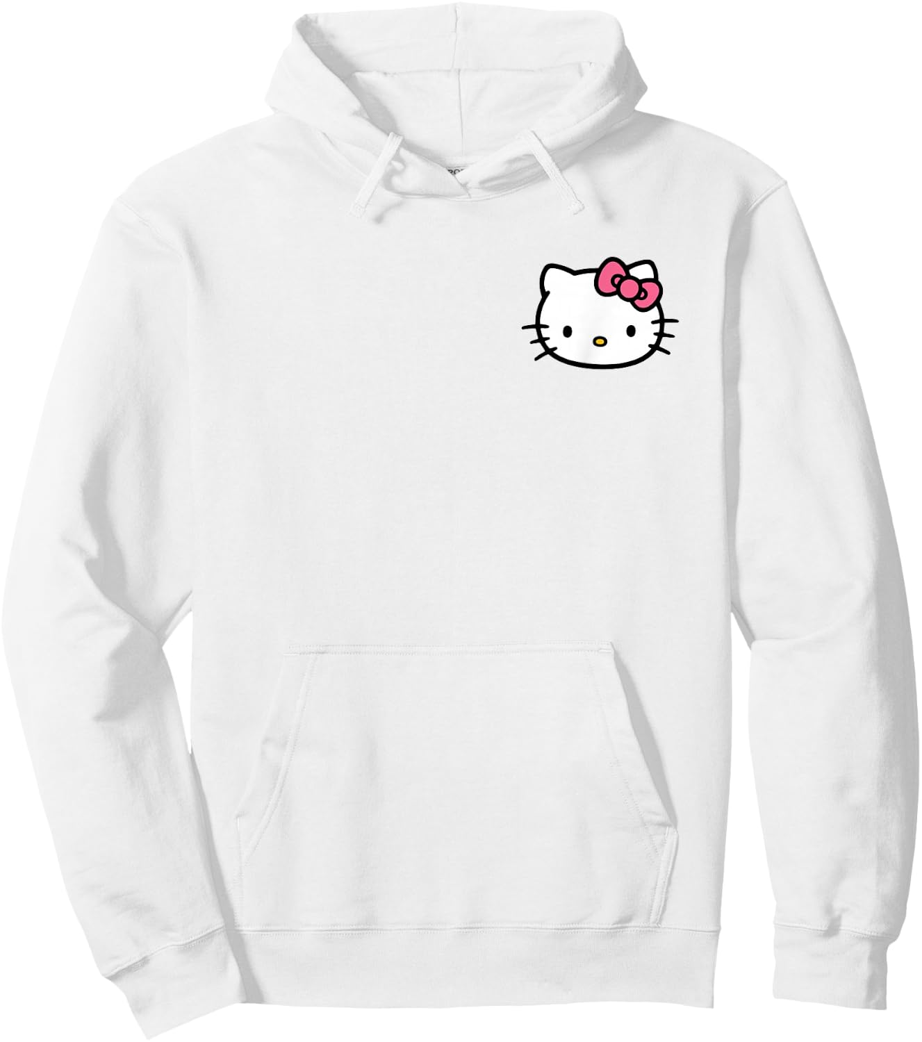Hello Kitty Front and Back Logo Shirt Hoodie - Hoodie | White