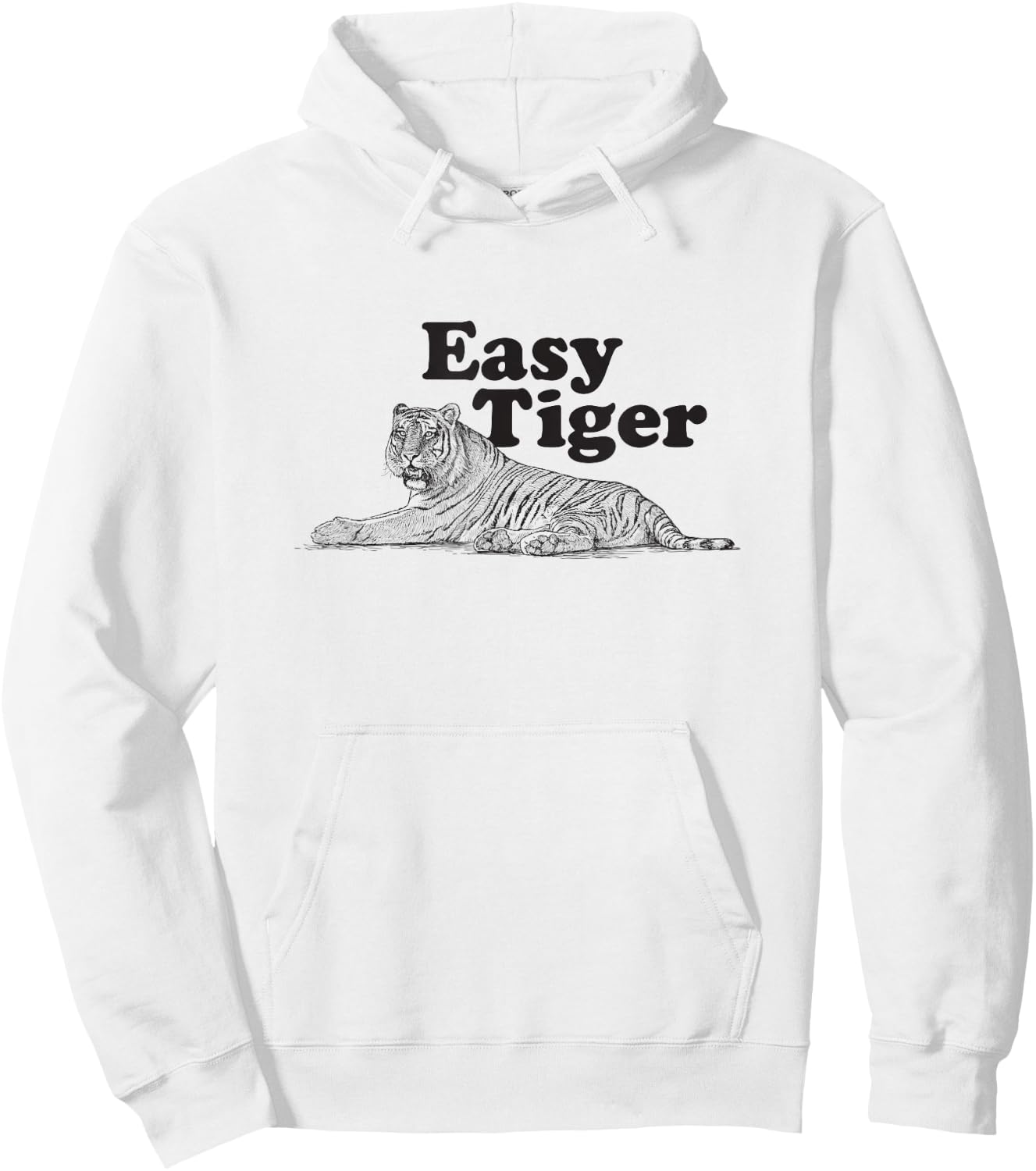 Easy Tiger Retro Animal Idea Hoodie - Hoodie | White