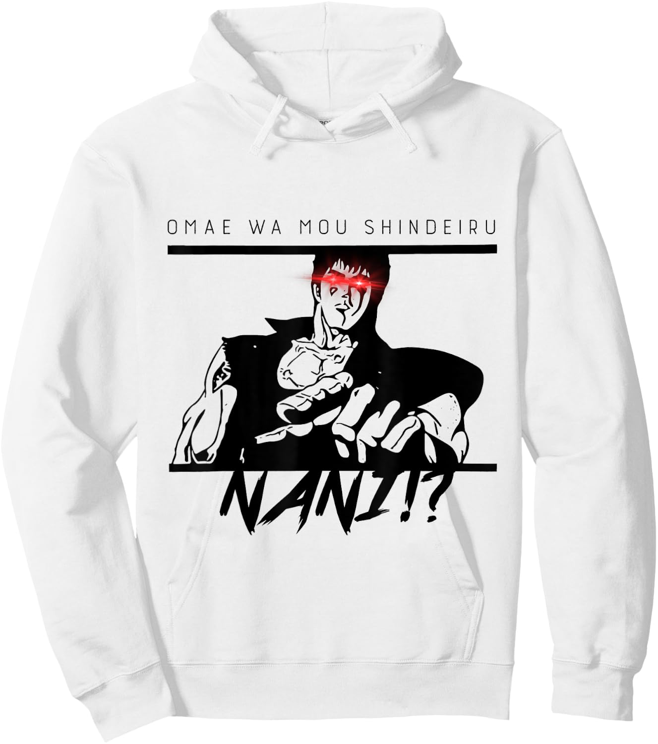 Omae Wa Mou Shindeiru Shirt - Nani Japanese Hoodie - Hoodie | White