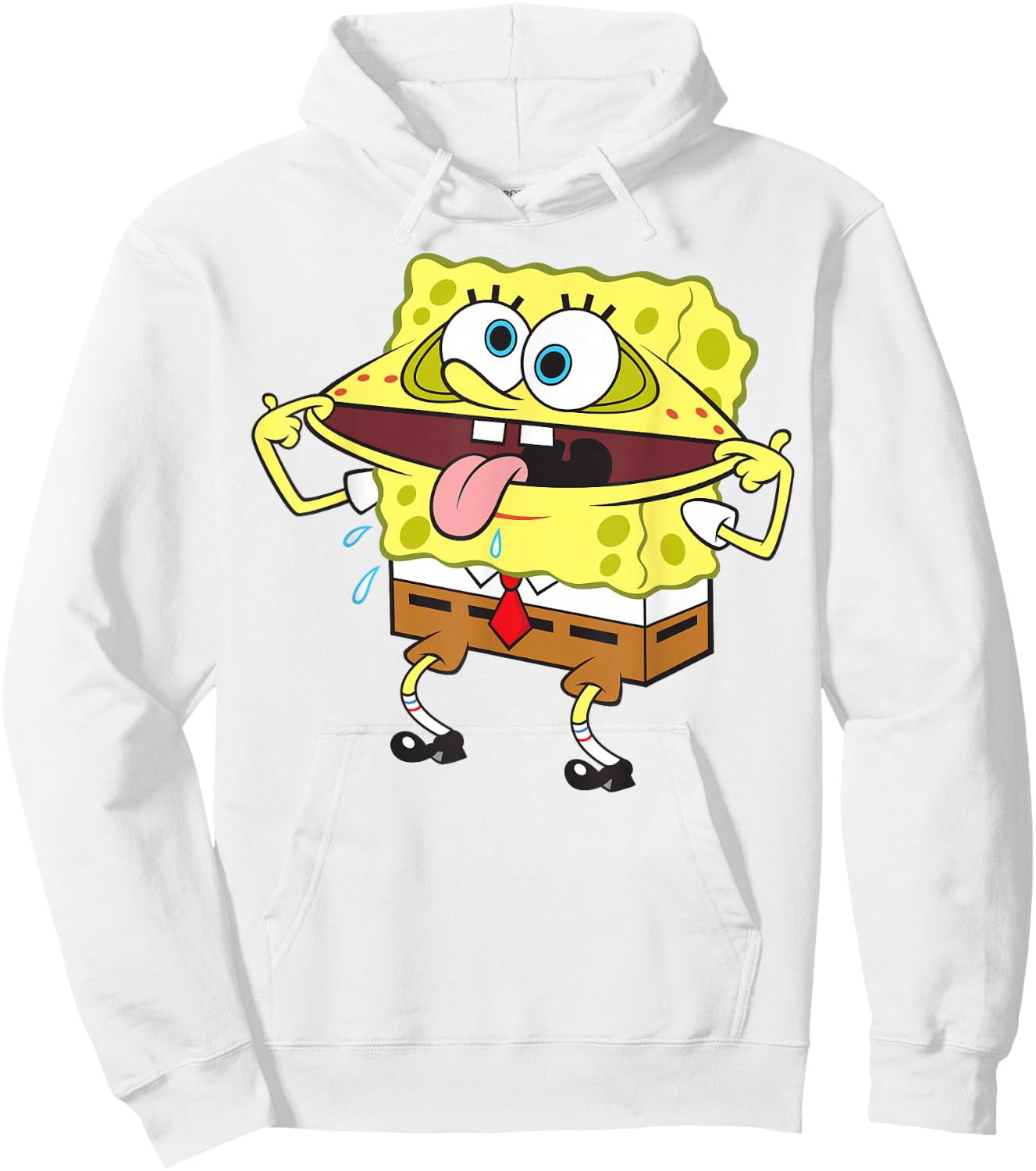 Spongebob SquarePants Goofy Face Funny Hoodie - Hoodie | White