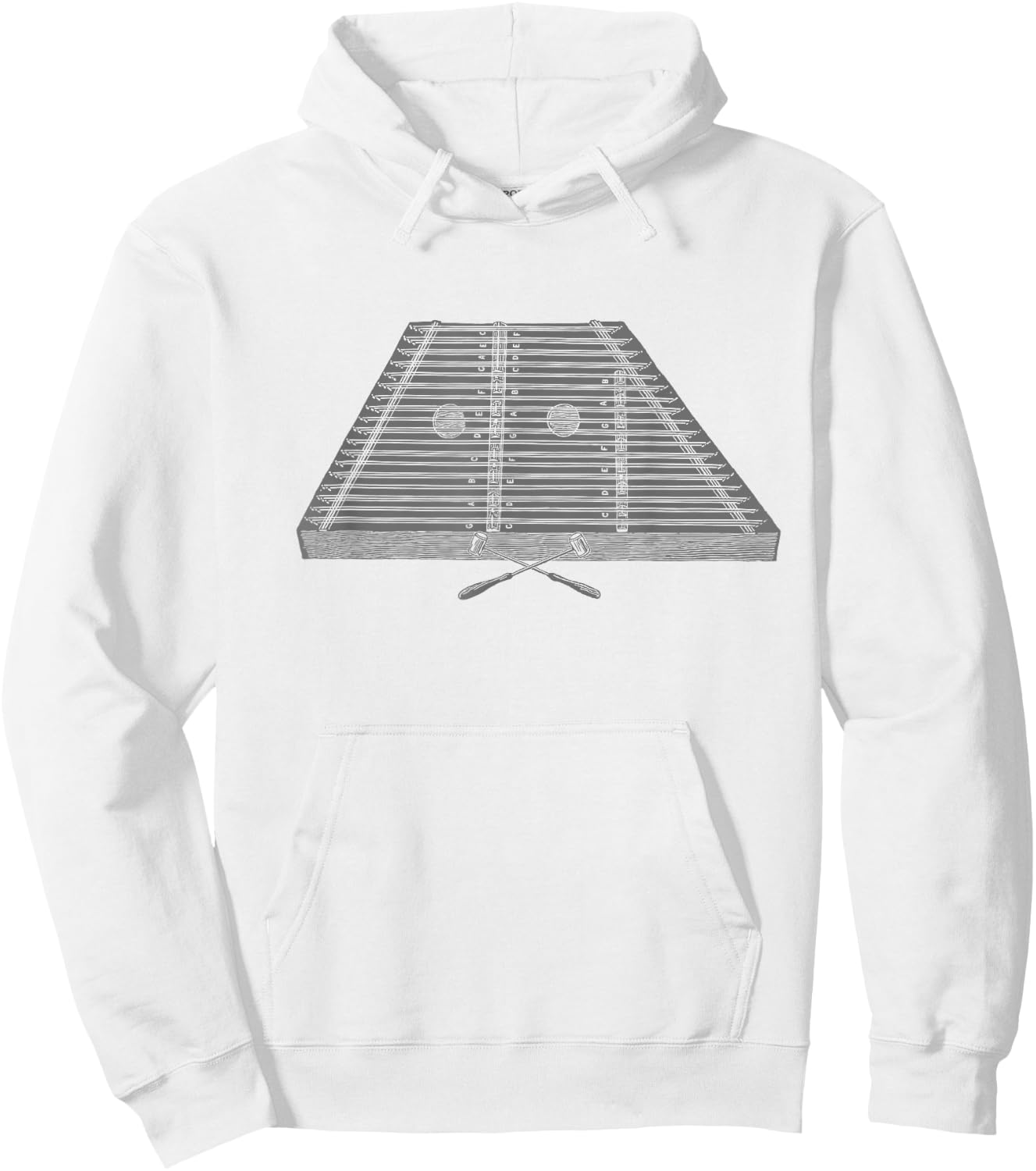 Vintage Hammered dulcimer Music Instrument Gift Hoodie - Hoodie | White