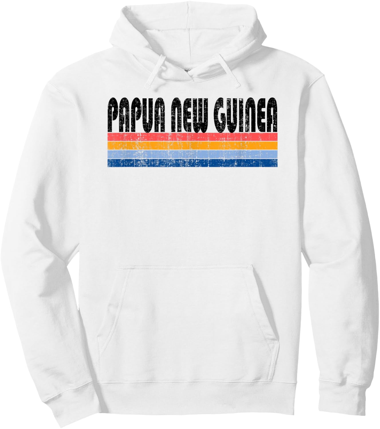 Vintage 70s 80s Style Papua New Guinea Hoodie - Hoodie | White
