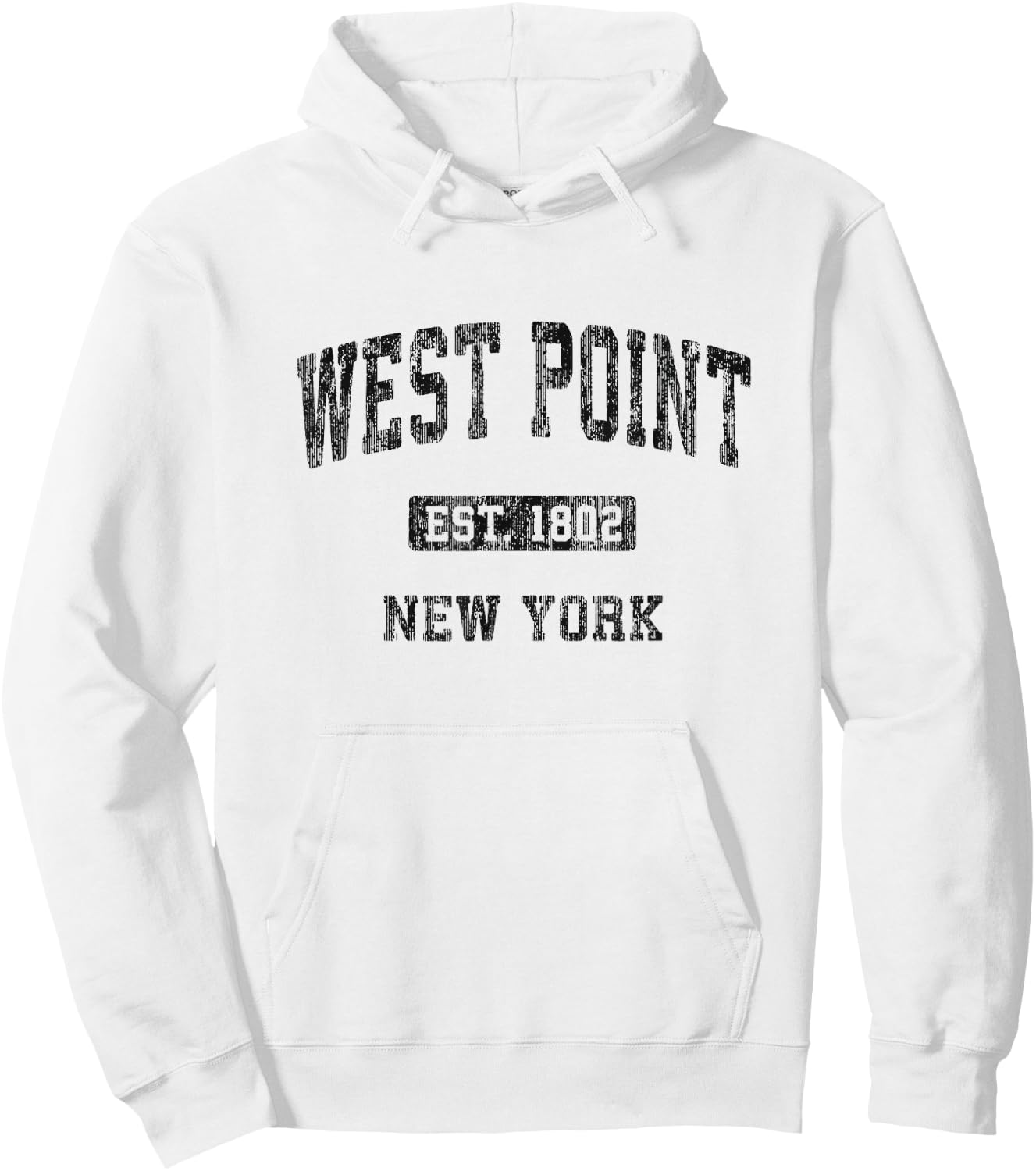 West Point New York NY Vintage Athletic Sports Design Hoodie - Hoodie | White