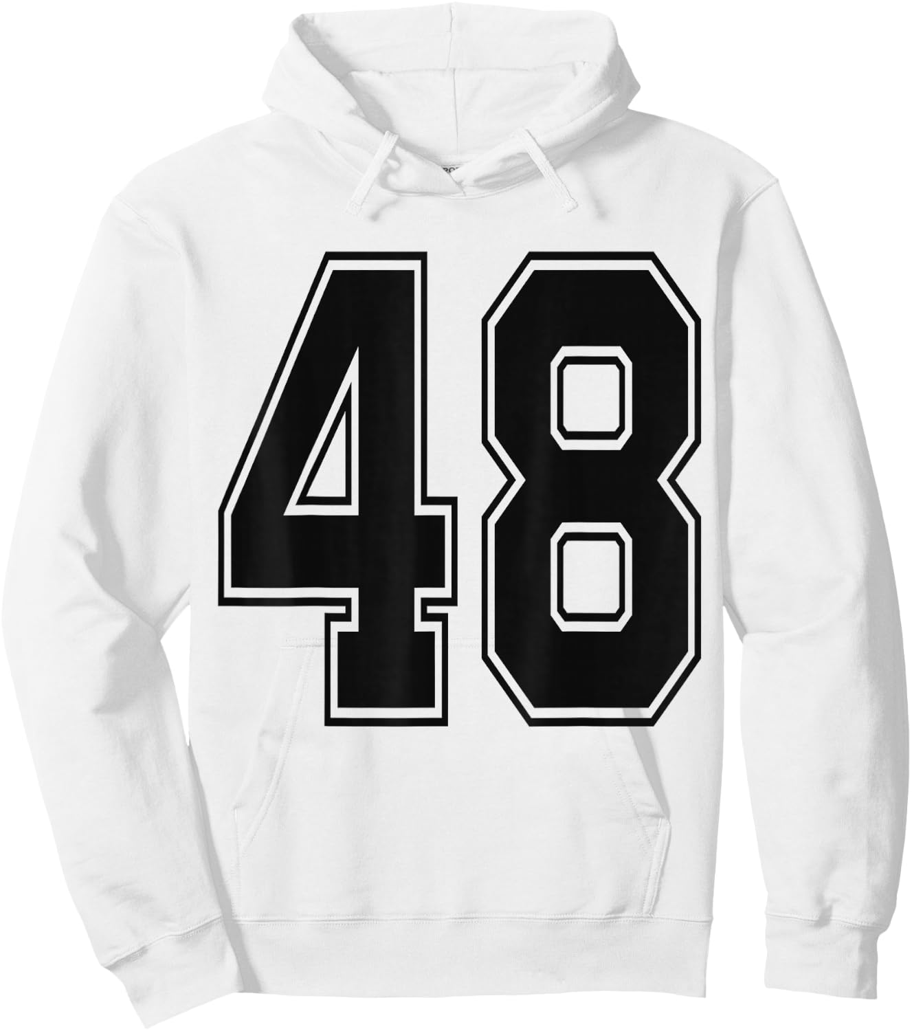 #48 Number 48 Sports. Jersey My Favorite Player #48 Hoodie - Hoodie | White