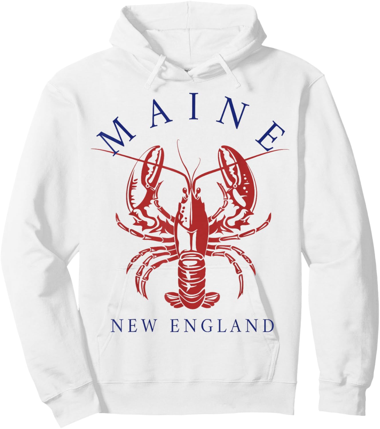 Maine New England Lobster Souvenir Pride Vintage Hoodie - Hoodie | White