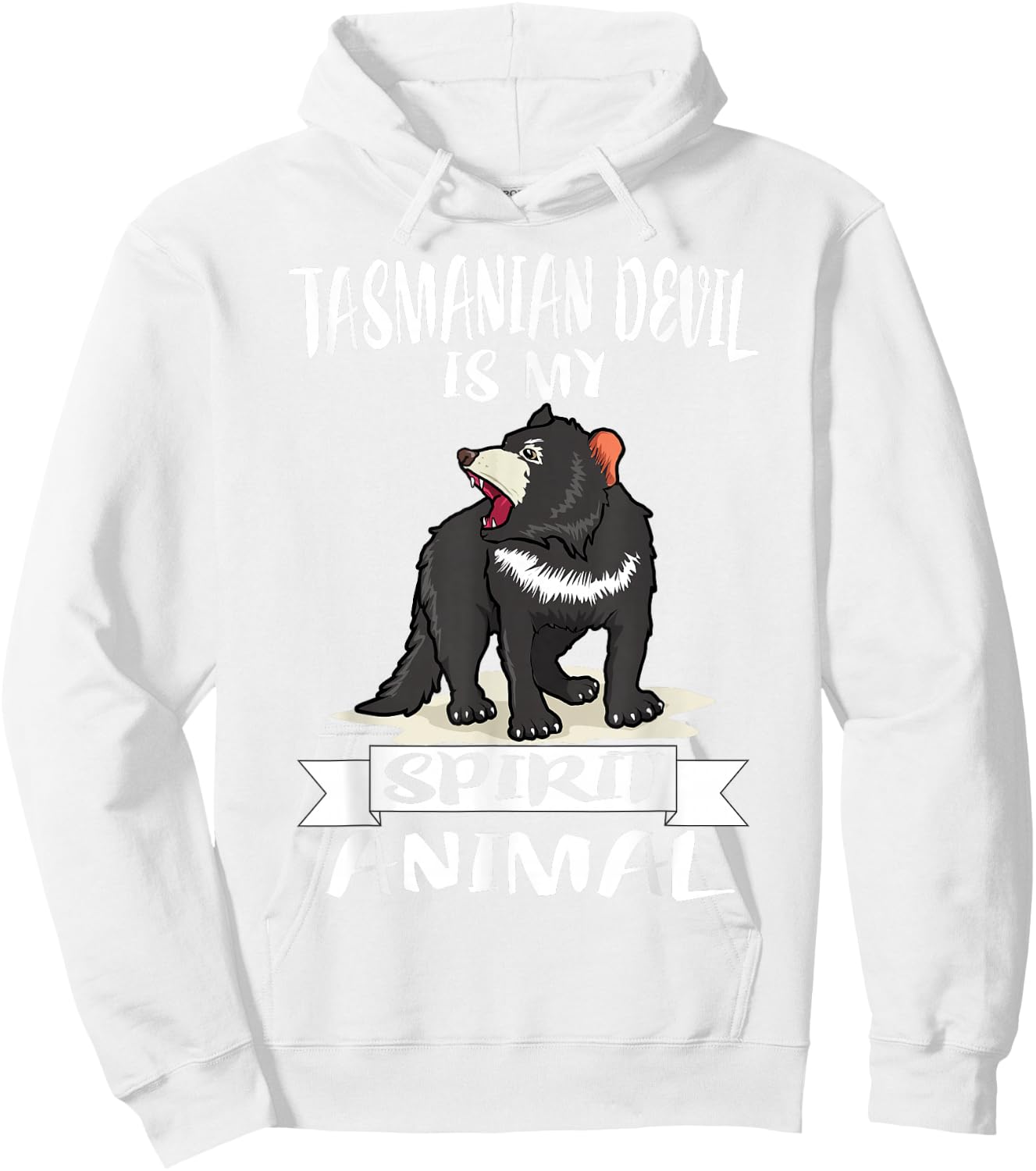 Tasmanian Devil Is My Spirit Animal Gift Hoodie - Hoodie | White