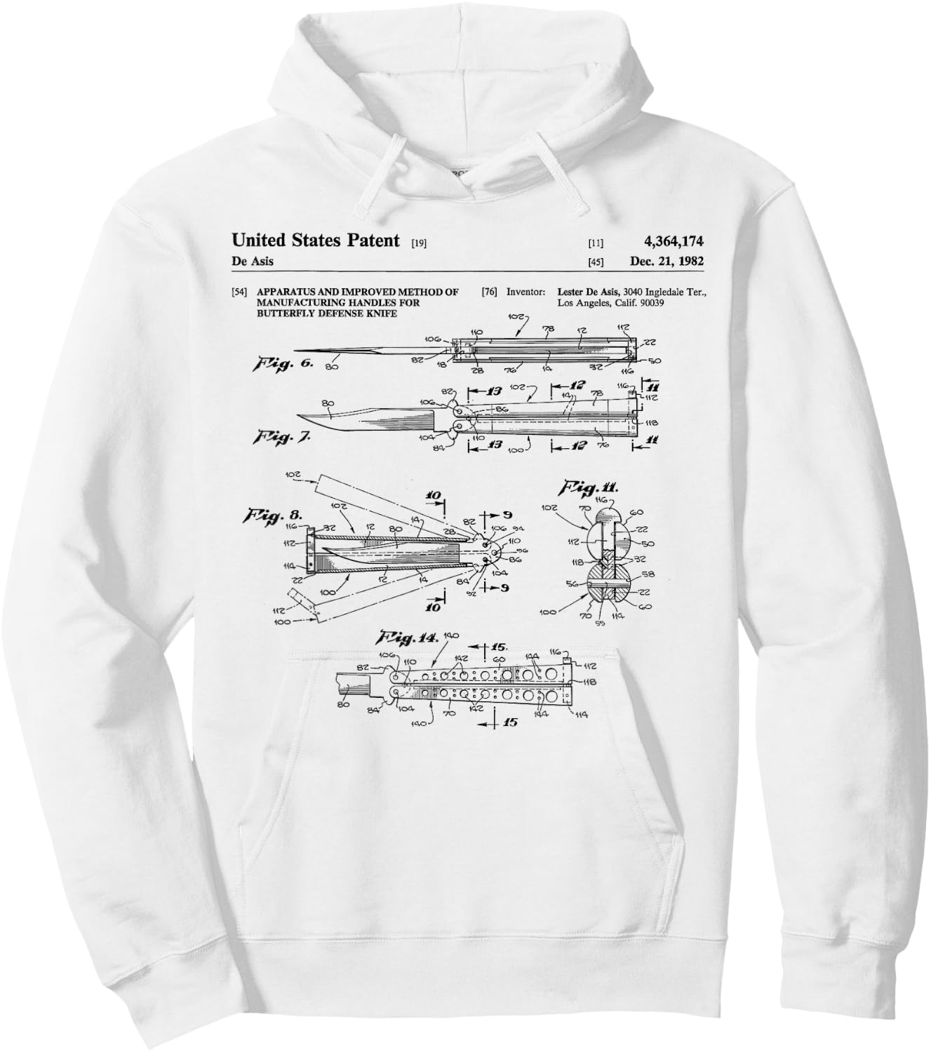 Vintage Balisong Patent Hoodie - Hoodie | White