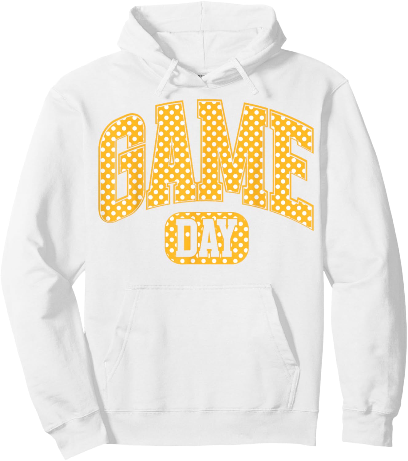Happy Dot Day Game Day Polka Dot Football Yellow Team Spirit Hoodie - Hoodie | White