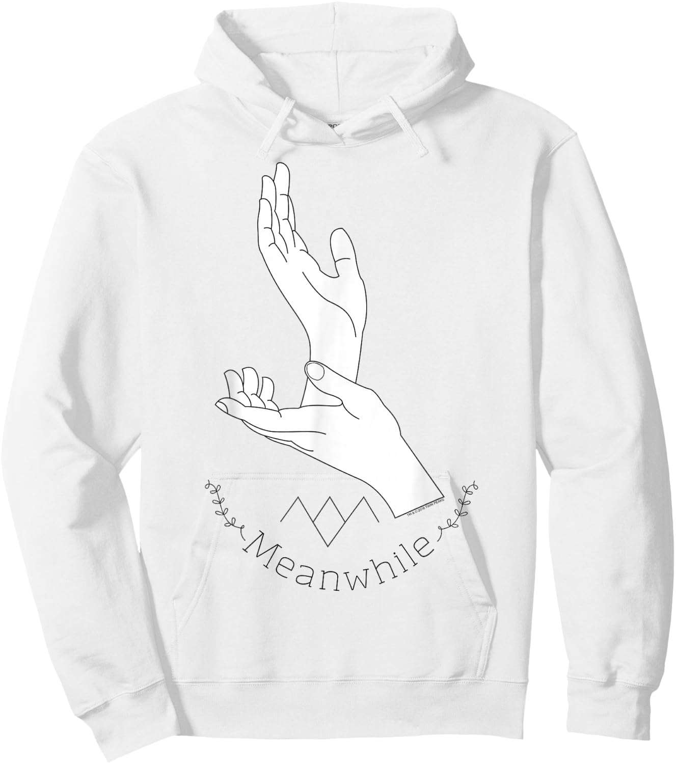 Twin Peaks Laura Palmer Meanwhile Hand Sign Graphic Hoodie - Hoodie | White