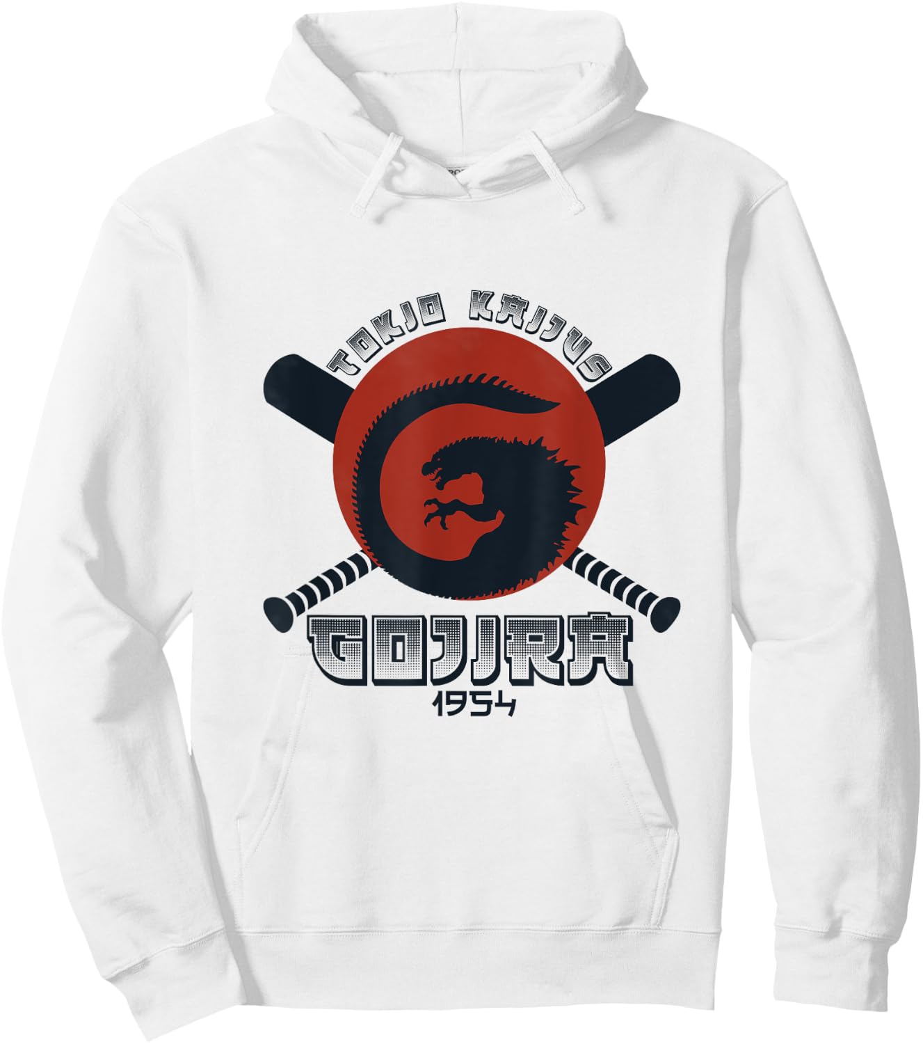 Team Kaijus Retro 1954 Baseball Japanese Fan Tokyo T Shirt Hoodie - Hoodie | White