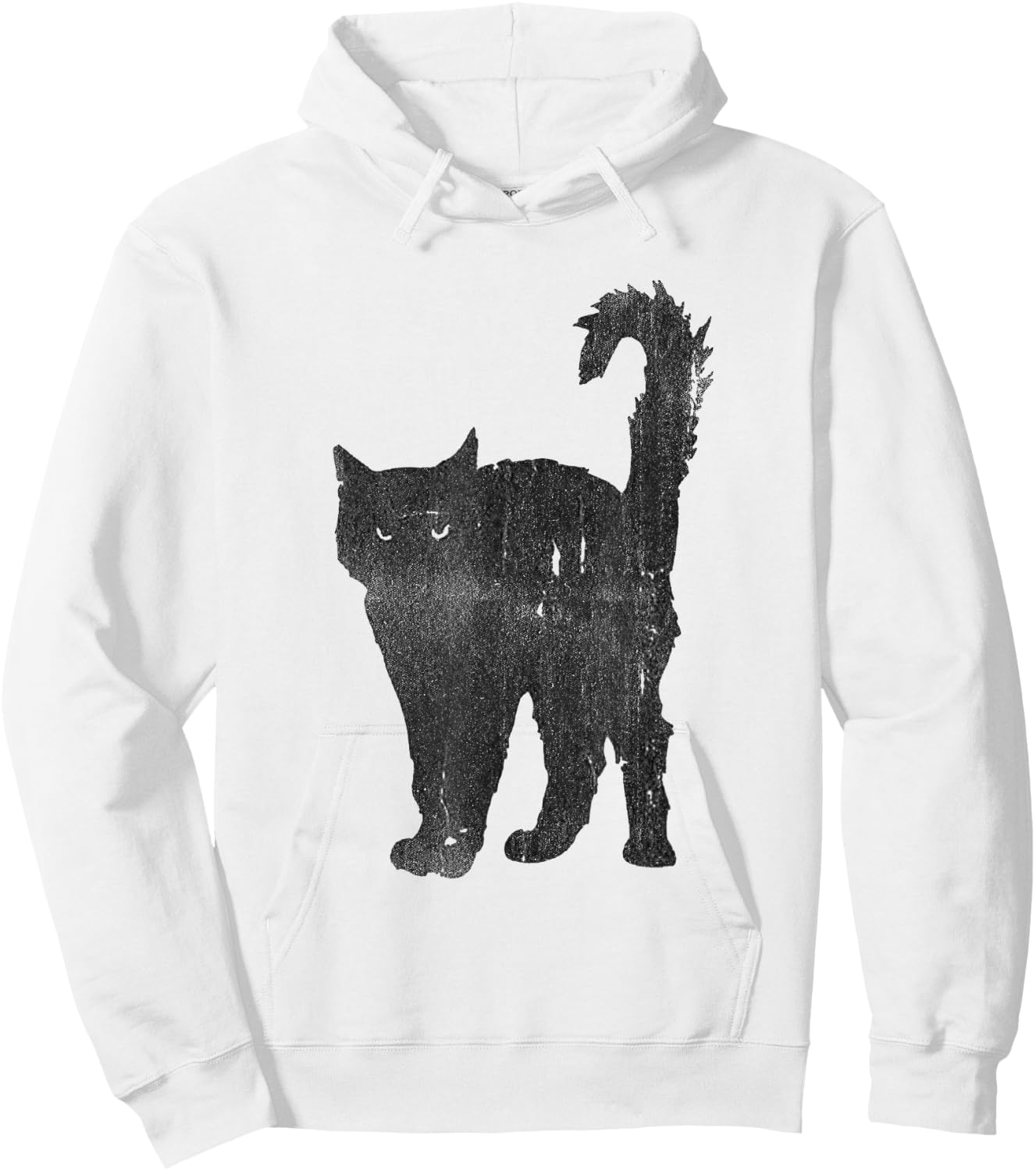 Awesome Punk Rock Black Cat & Hoodie - Hoodie | White