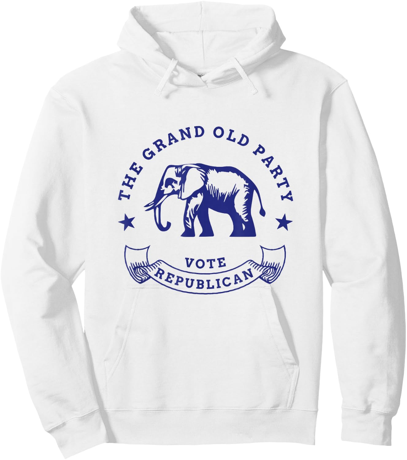GOP Vote Republican Party Elephant Vintage Political Hoodie - Hoodie | White