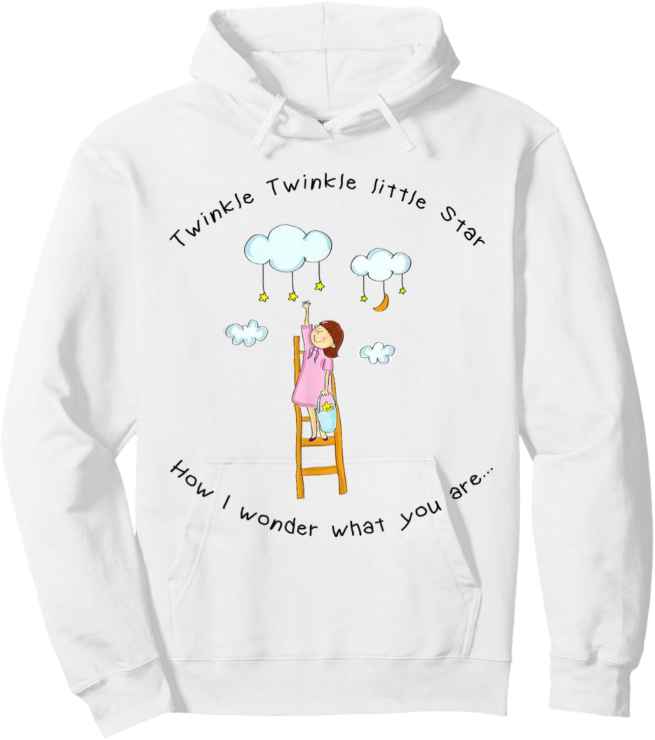 Twinkle Twinkle Little Star Nursery Rhymes Hoodie - Hoodie | White